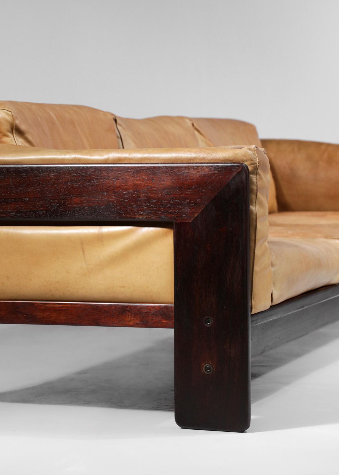 3 Seater Leather Sofa Model Bastiano by Italian Designer Tobia Arfa Scarpa 2