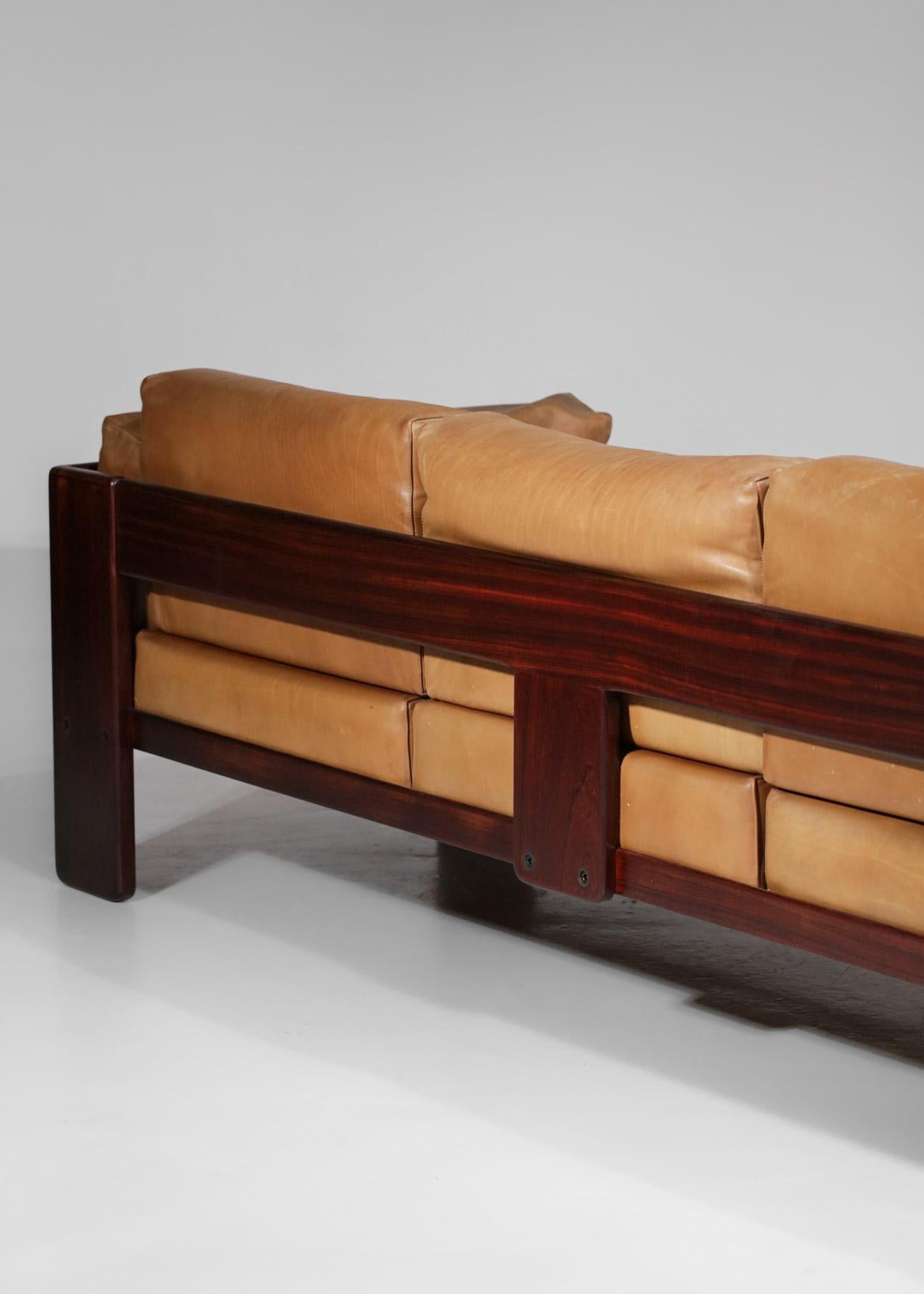 3 Seater Leather Sofa Model Bastiano by Italian Designer Tobia Arfa Scarpa 4