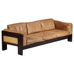 3 Seater Leather Sofa Model Bastiano by Italian Designer Tobia Arfa Scarpa