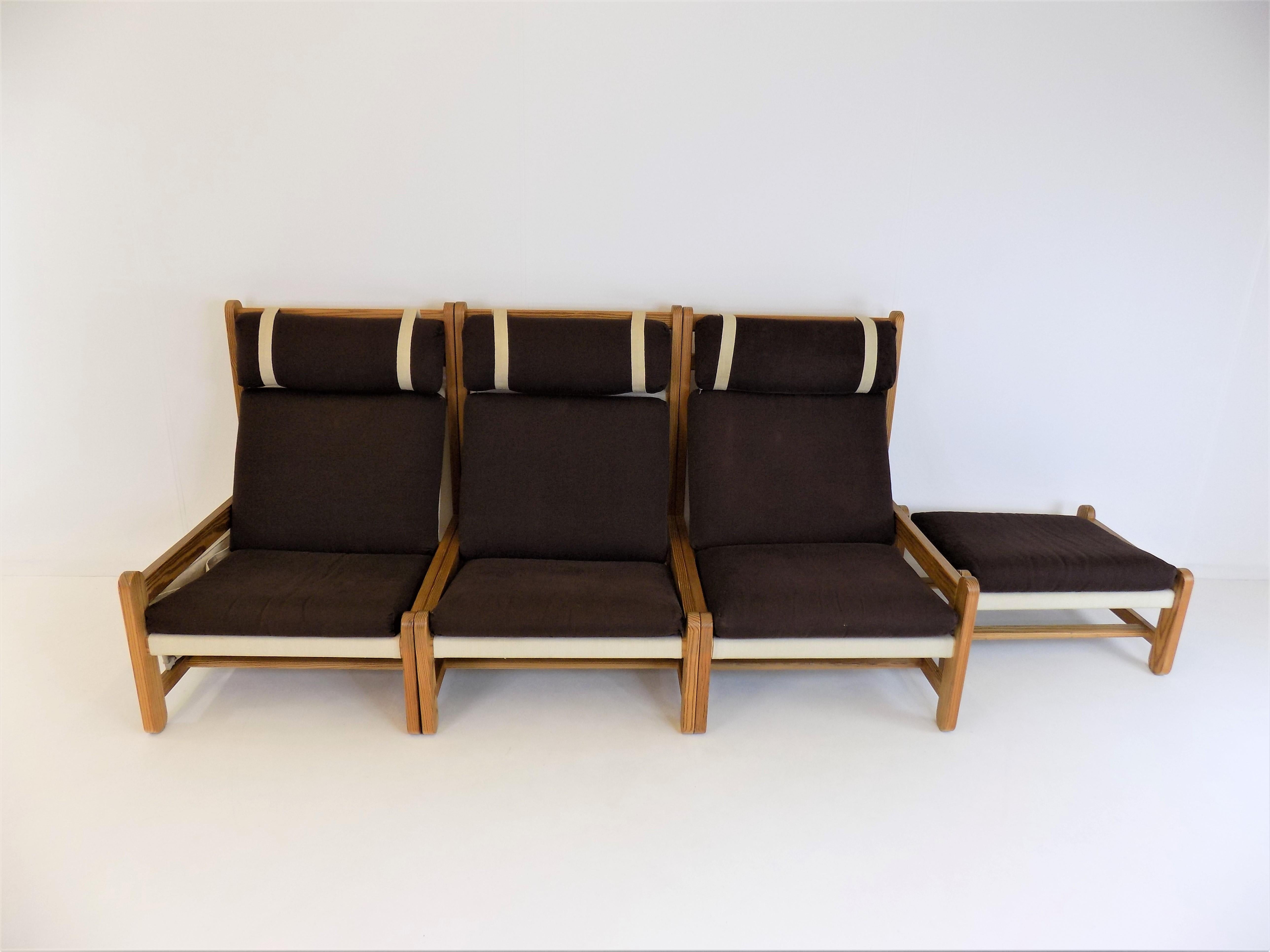 3 seater modular sofa by Peter Ole Schionning for Niels Eilersen For Sale 6