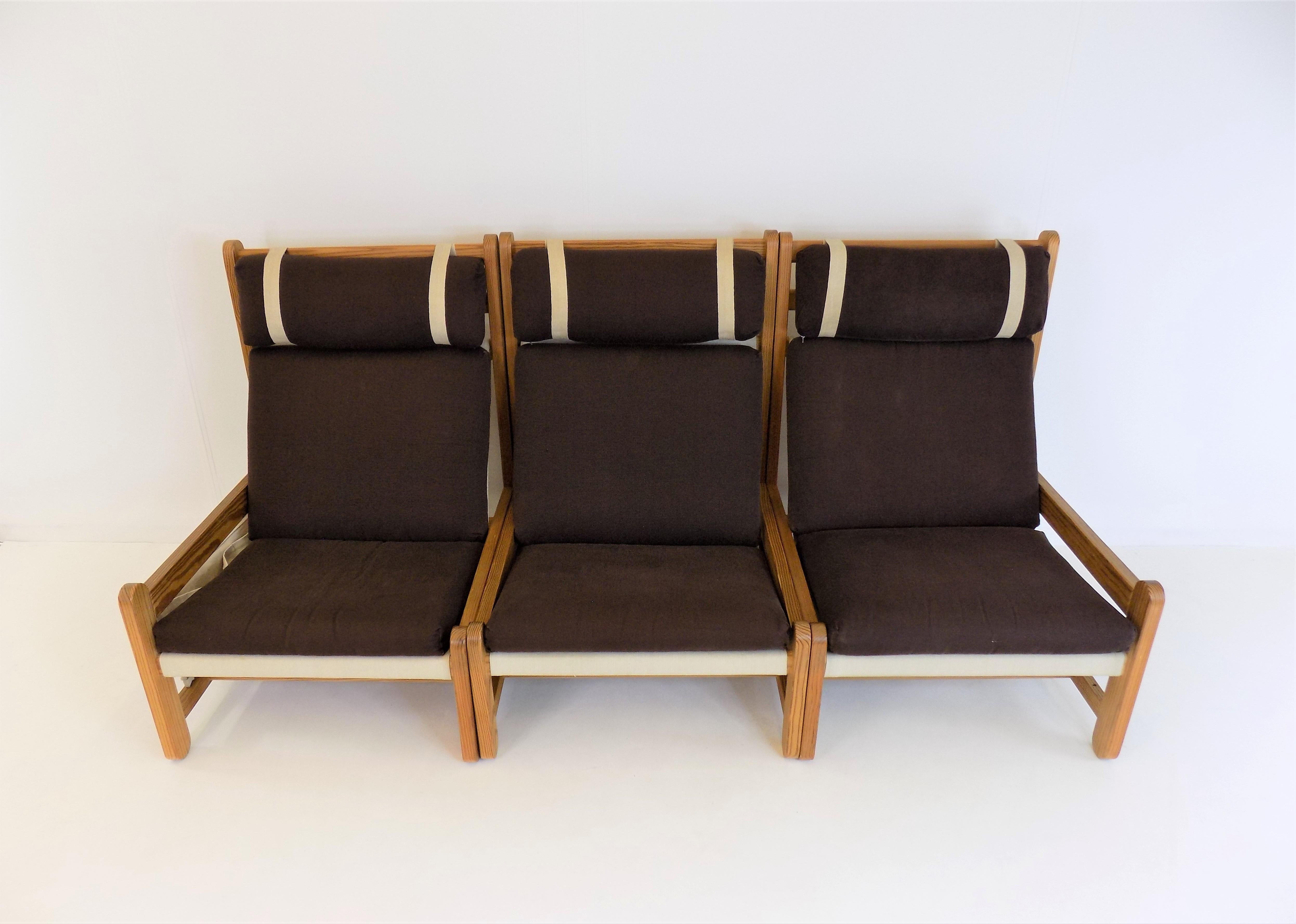 3 seater modular sofa by Peter Ole Schionning for Niels Eilersen For Sale 11