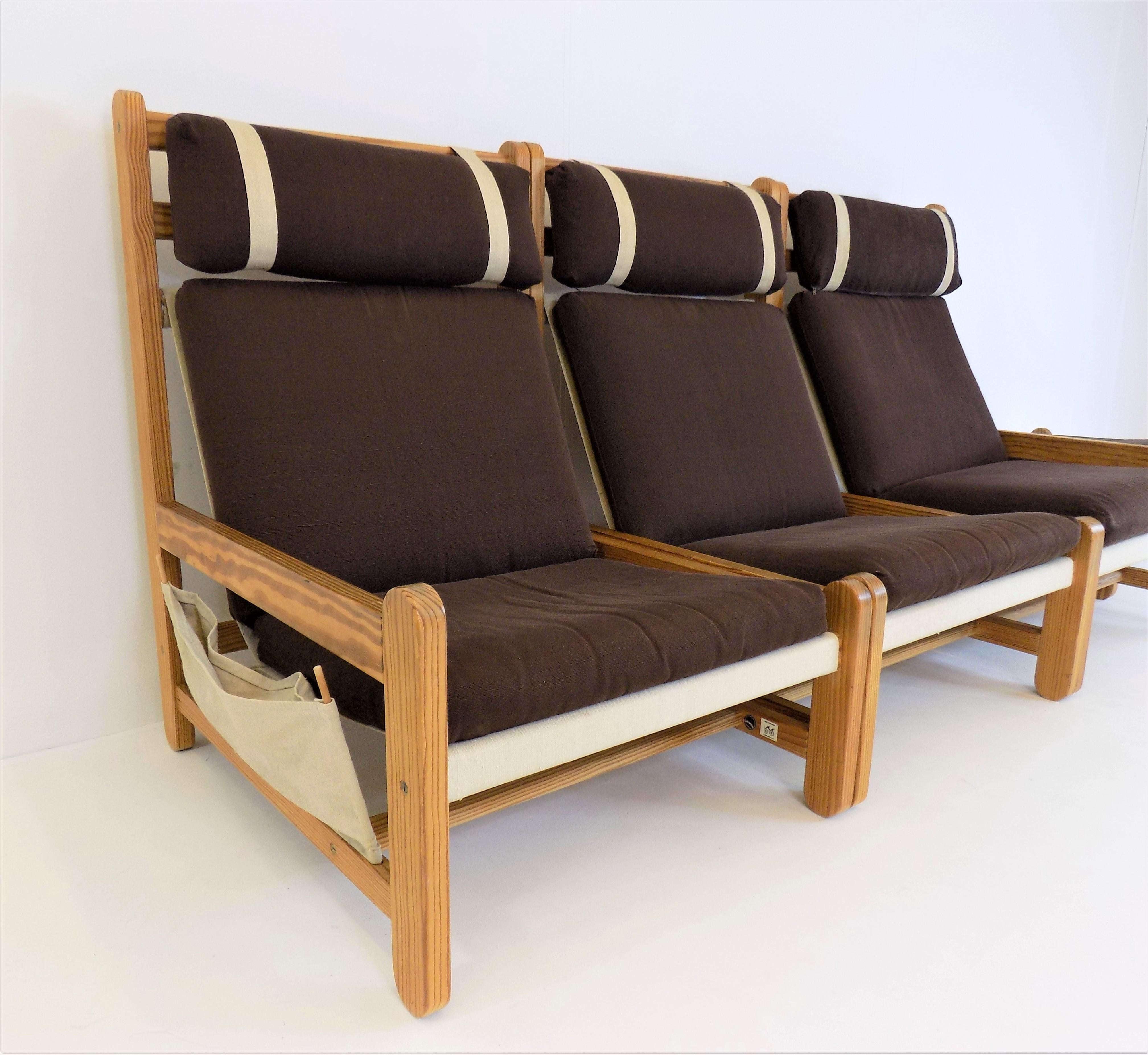 Danish 3 seater modular sofa by Peter Ole Schionning for Niels Eilersen For Sale