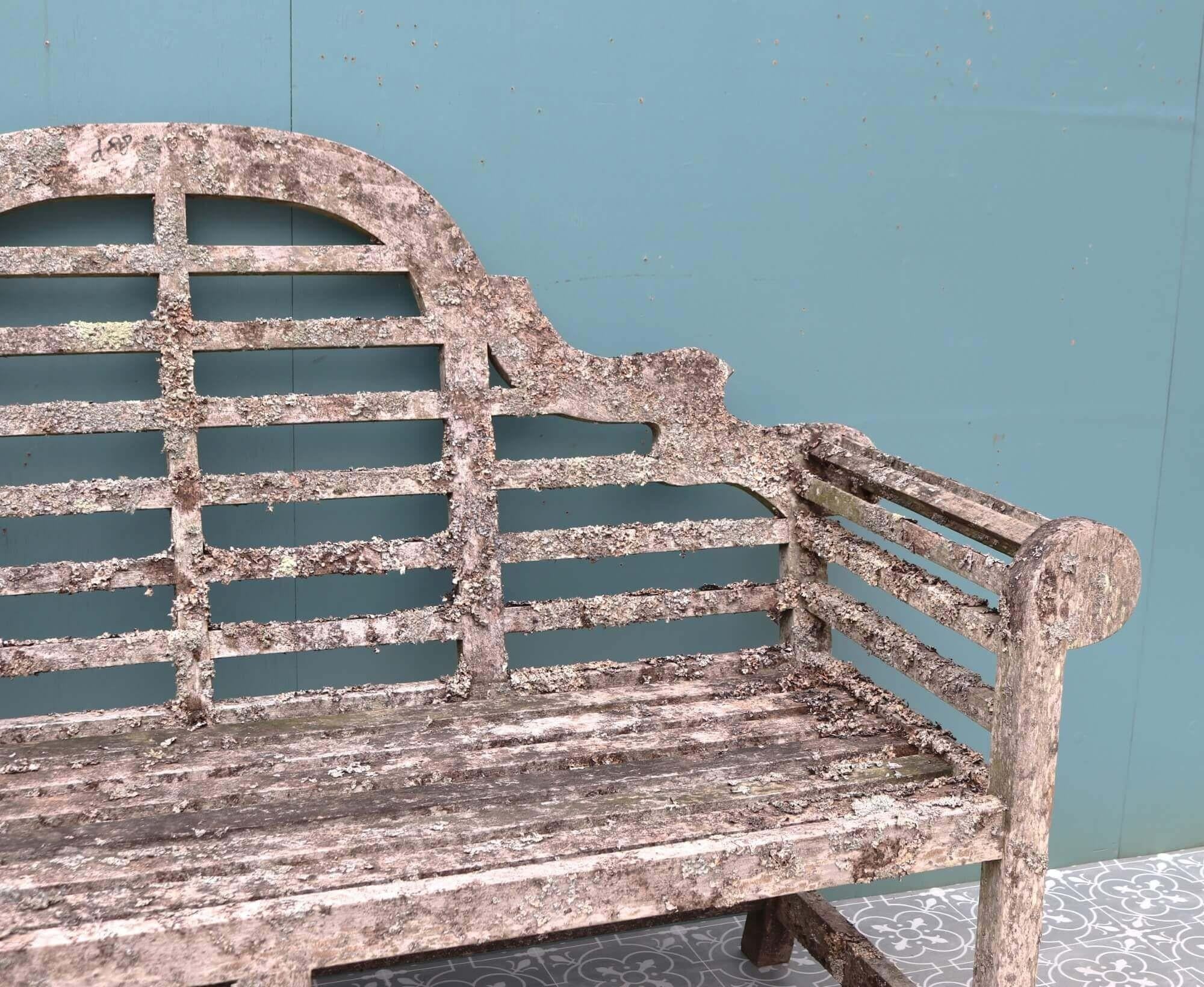 Edwardian 3 Seater Reclaimed Garden Bench Seat For Sale