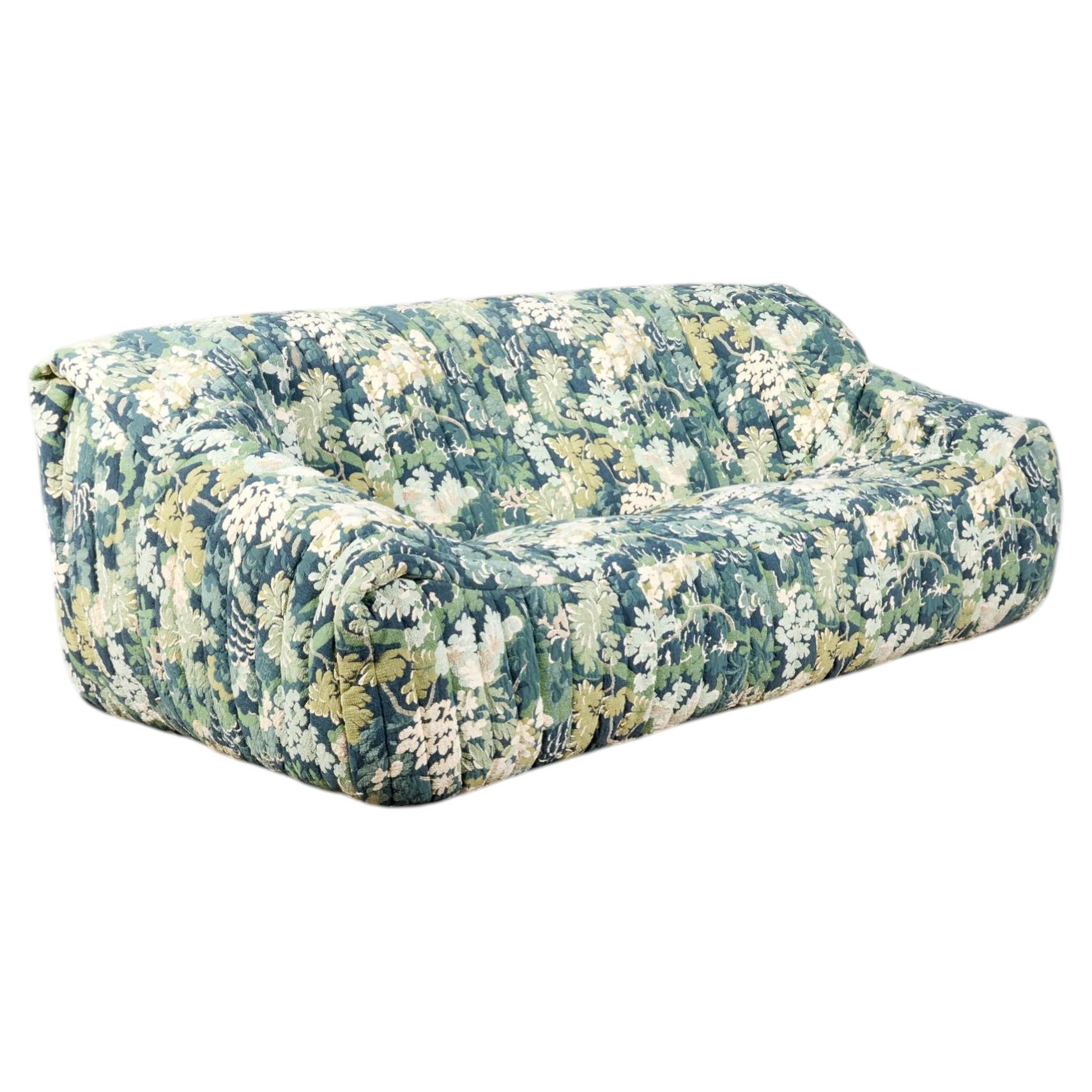 3-Seater Sandra Sofa, Newly Upholstered Tapestry by Annie Hiéronimus for Cinna For Sale