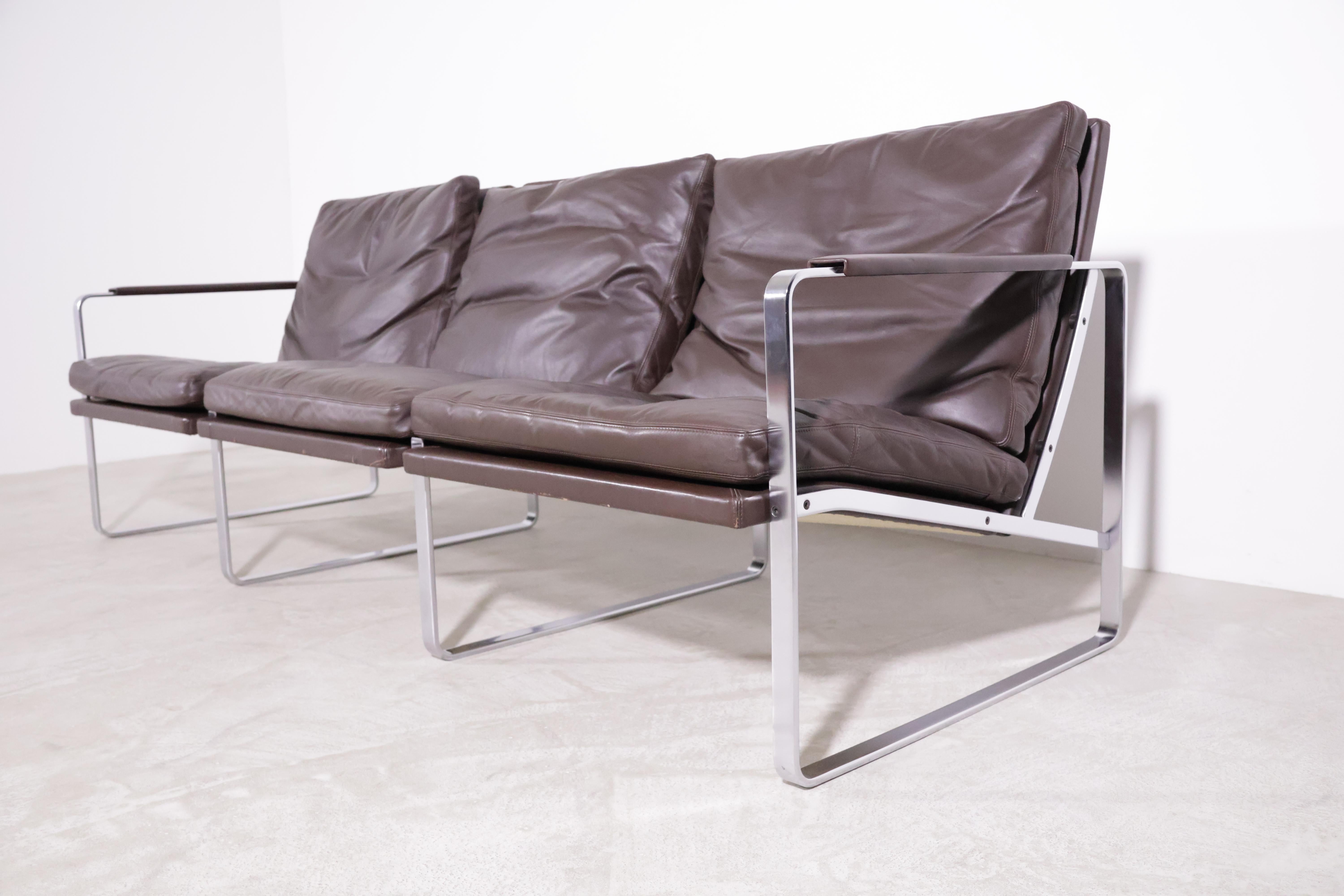 German 3-seater sofa by Preben Fabricius & Jørgen Kastholm for Arnold Exclusiv For Sale