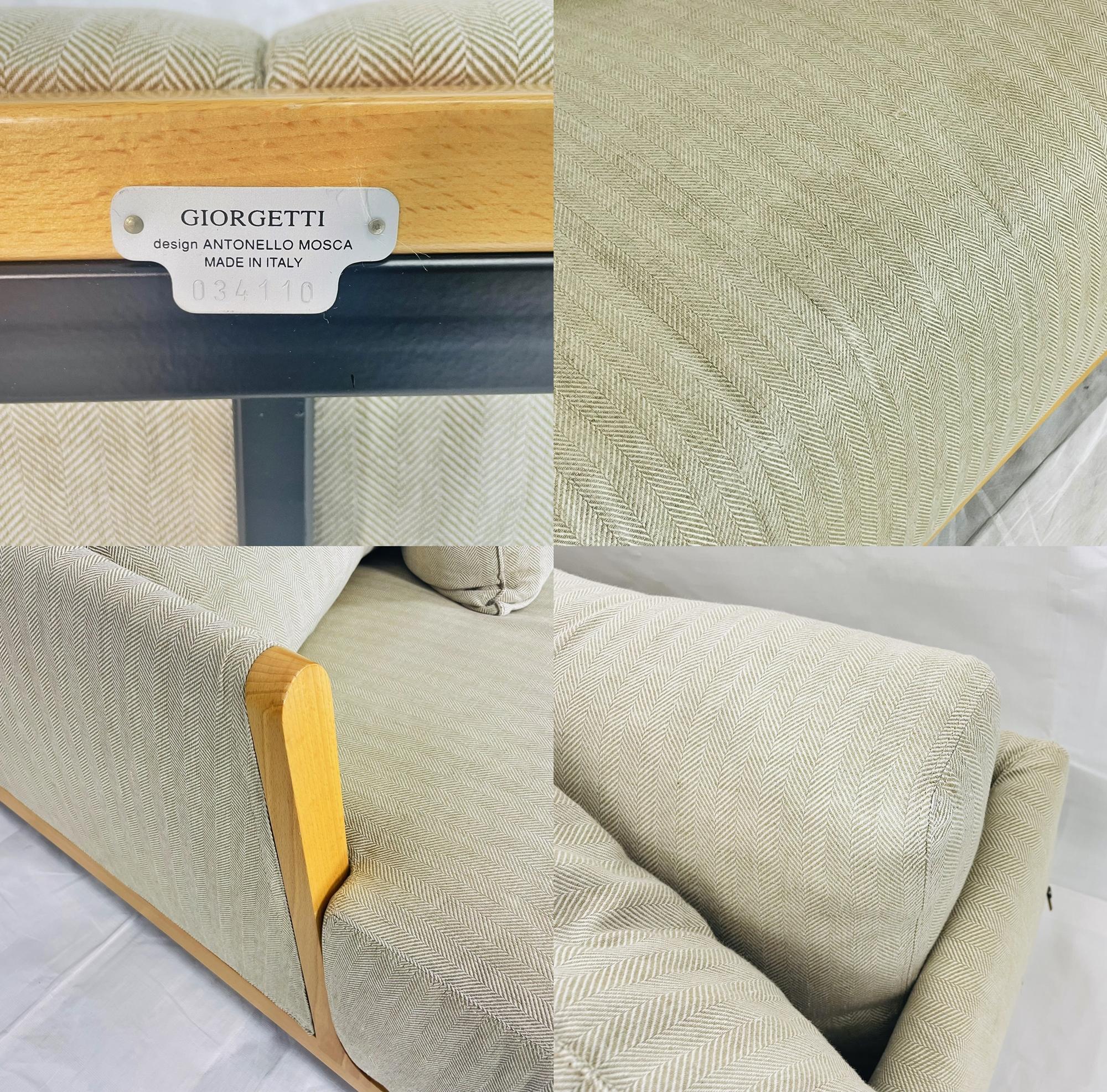 3 Seater Sofa made in Italy by Antonello Mosca for Giorgetti, Italian Modern en vente 10