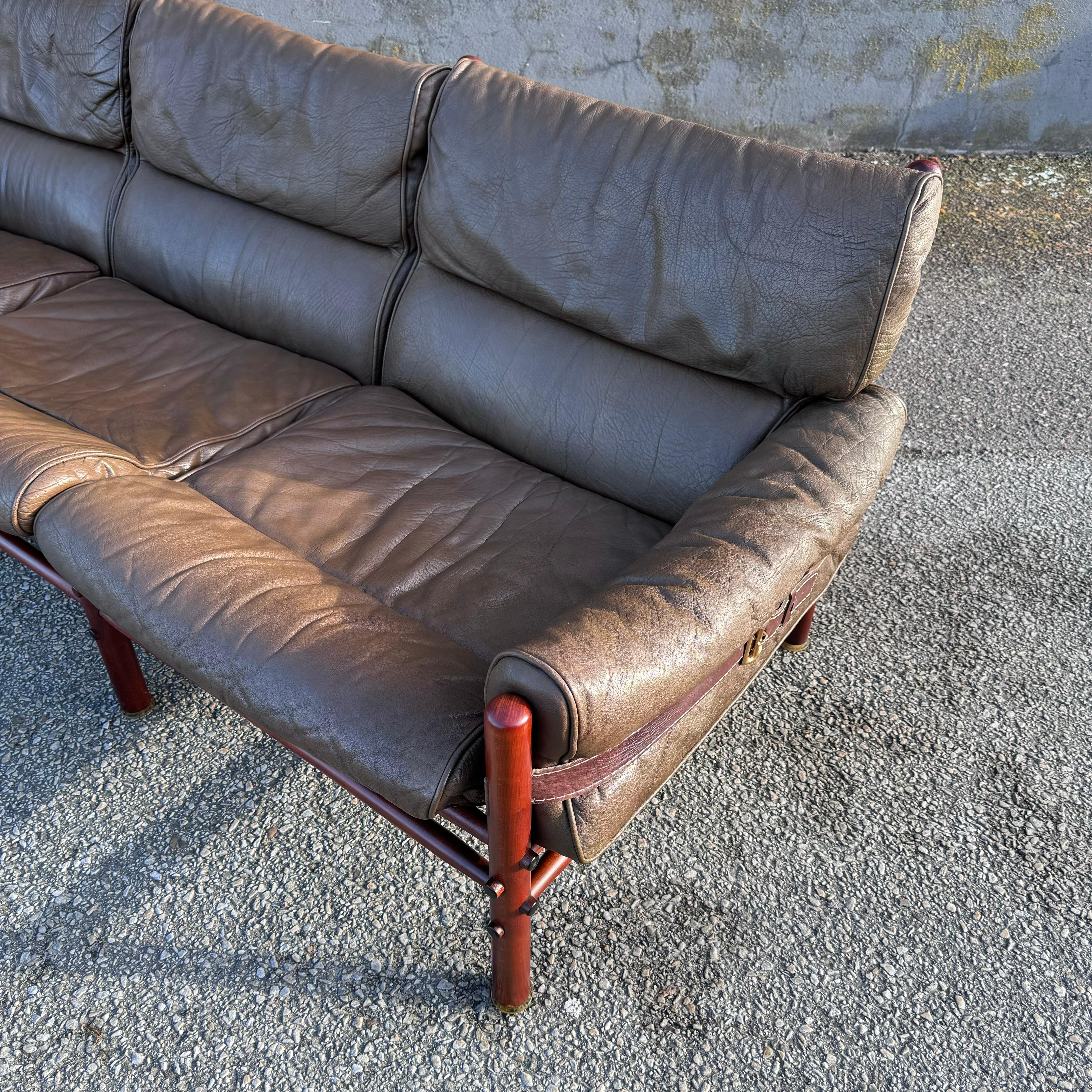 Late 20th Century 3-seatet ”kontiki” sofa by Arne Norell For Sale