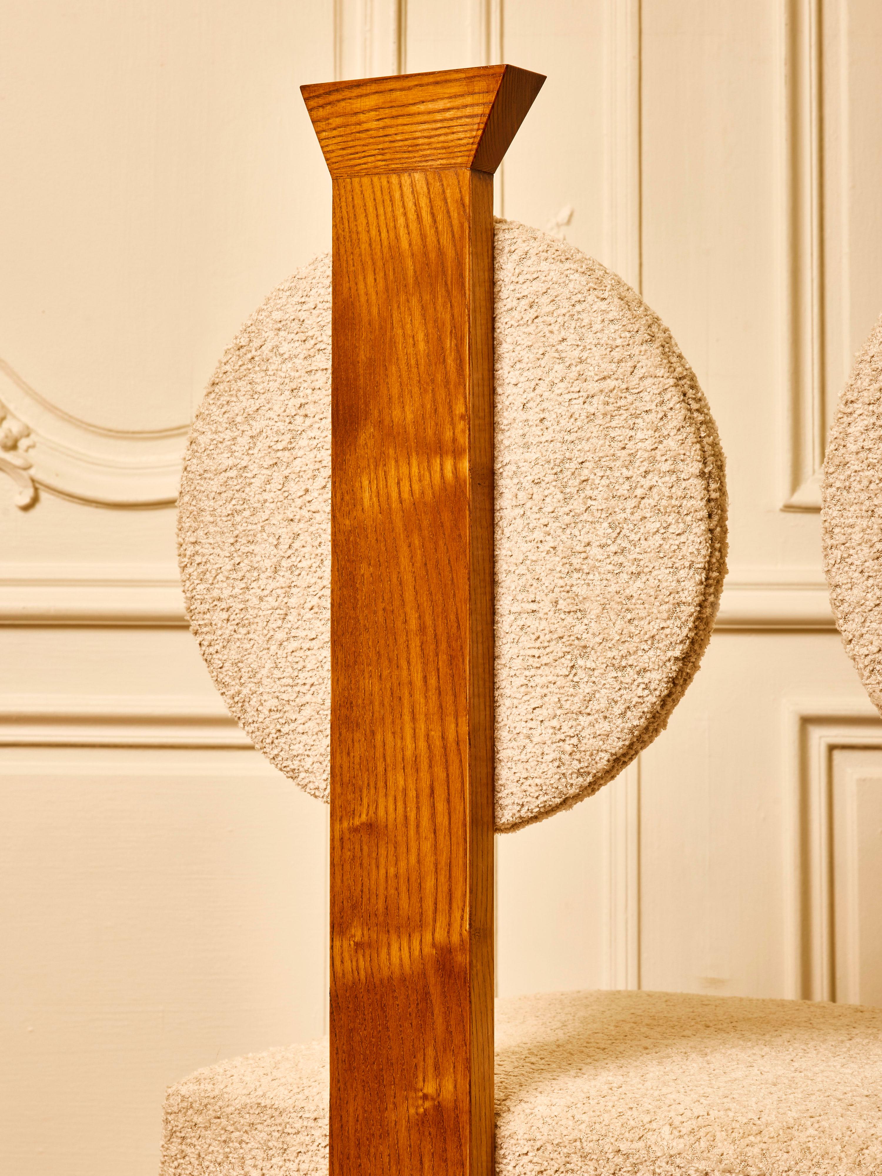 Contemporary 3 seating wooden bench by Studio Glustin For Sale
