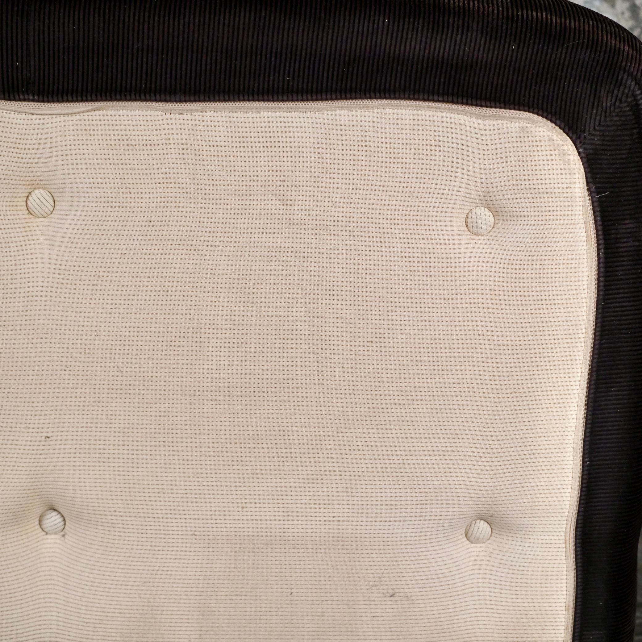 Sofá 3 plazas original de pana marrón de Ligne Roset, fabricado en Francia, años 70 12