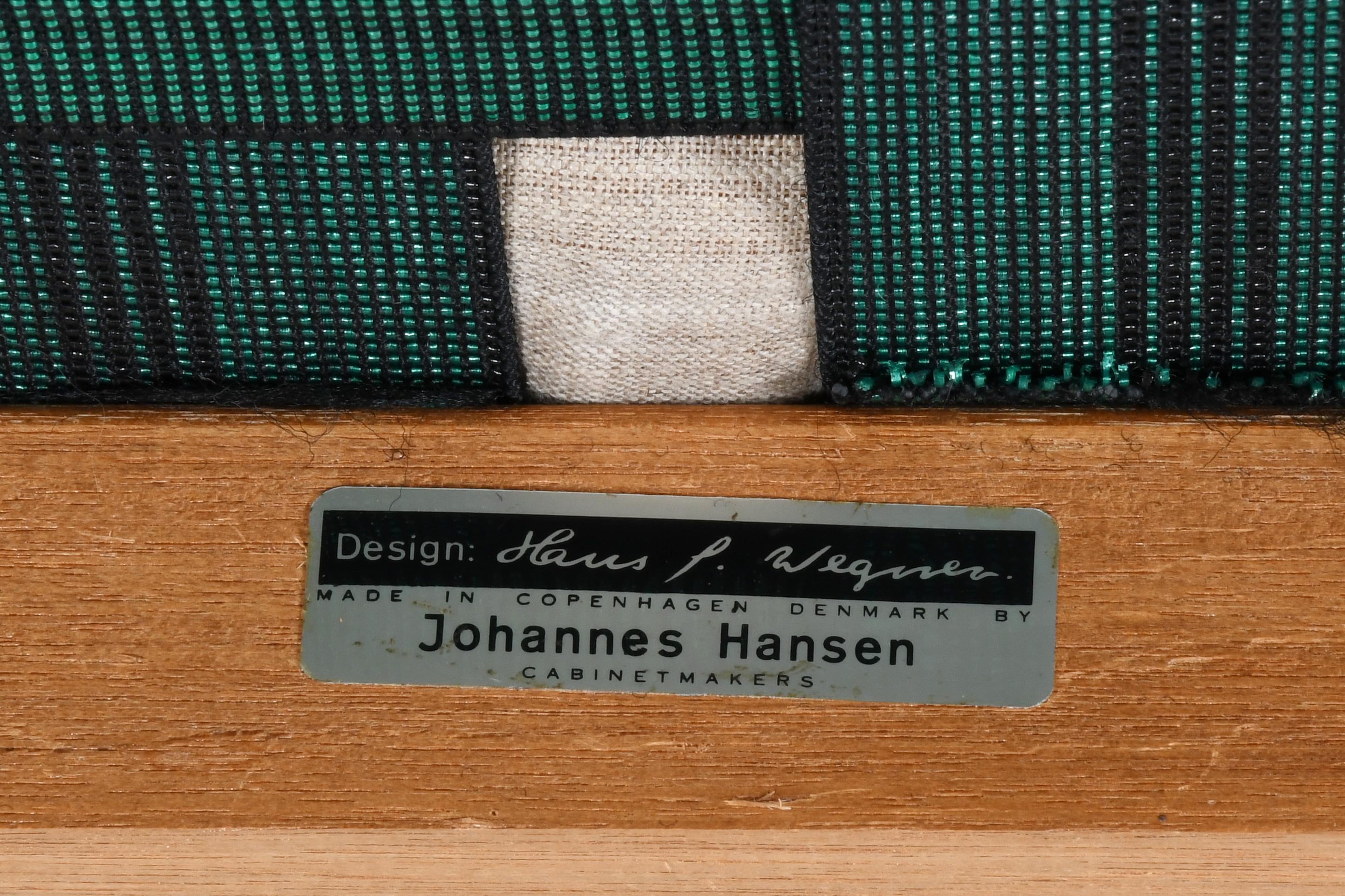 3 seats sofa brown leather JH 803 design by Hans Wegner for Johannes Hansen 70s 10