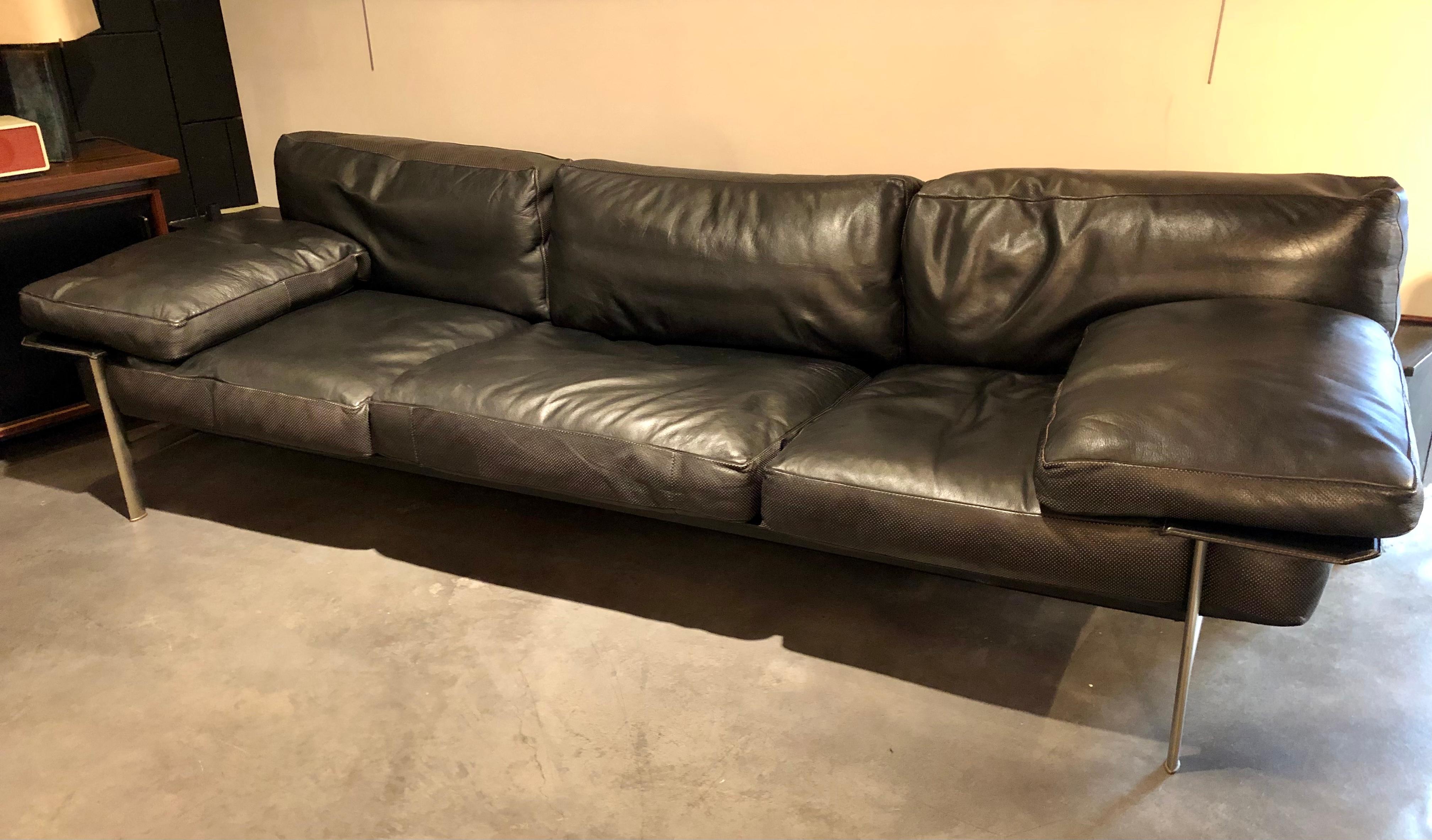 leather Sofa 3 seaters Diesis by Antonio Citterio for BB italia 3