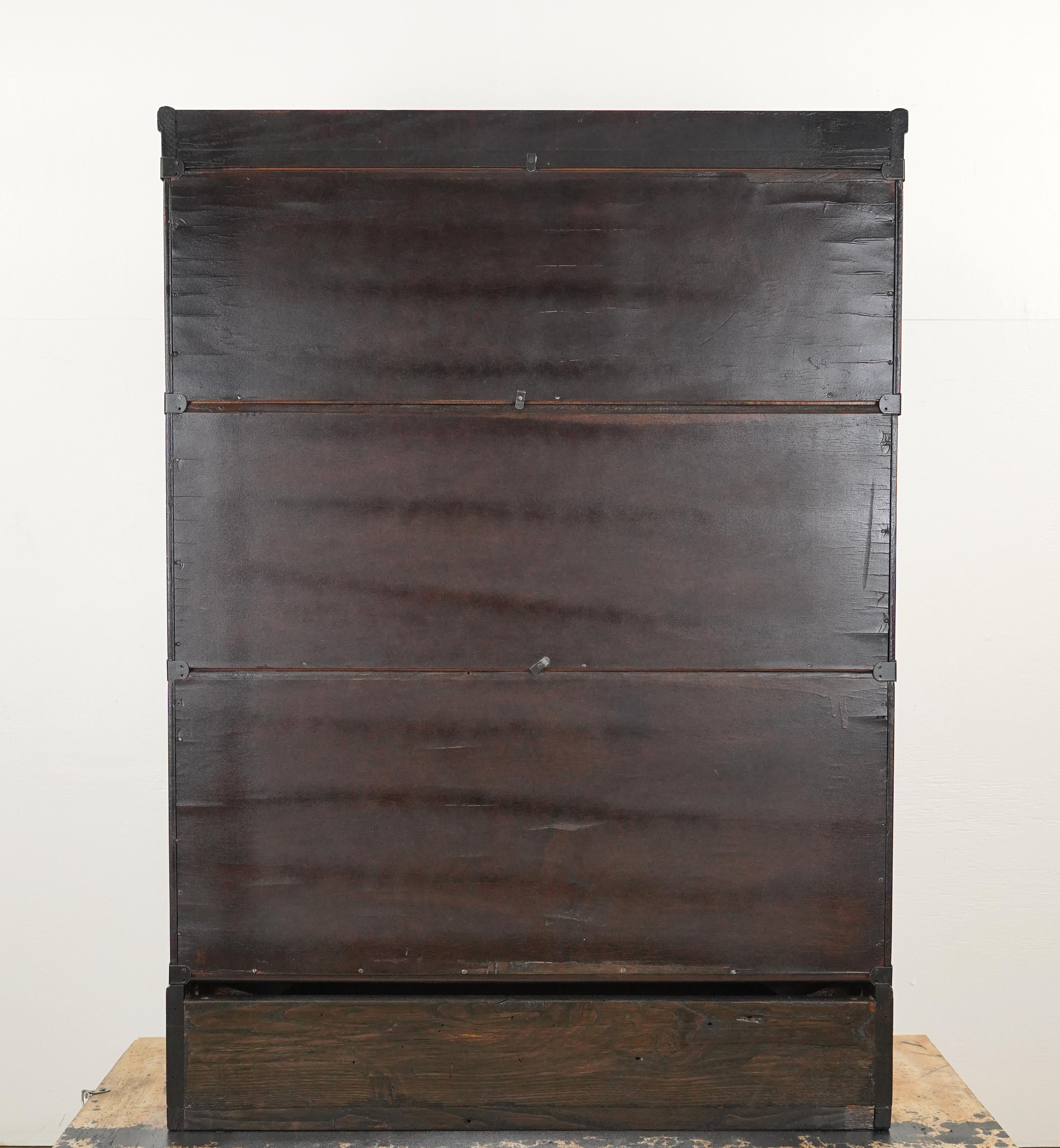 Libreria a 3 sezioni in Oak Oak Quartersawn Barrister in vendita 4