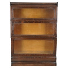 Libreria a 3 sezioni in Oak Oak Quartersawn Barrister