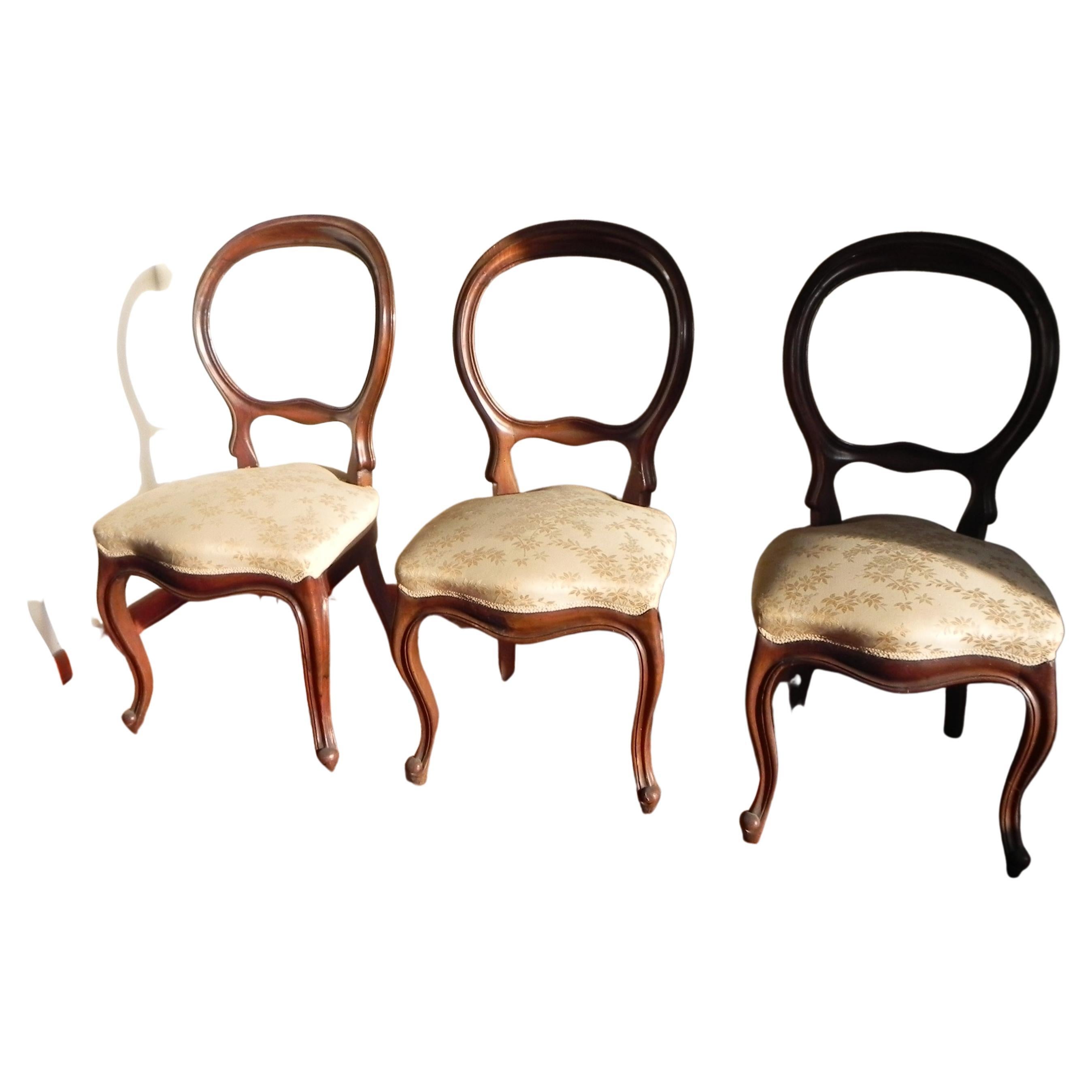 3 sedie in stile Luigi Filippo '800 For Sale at 1stDibs