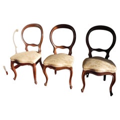3 sedie in stile Luigi Filippo '800