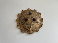 Lámpara de techo o pared de bronce con 3 casquillos, años 60, Alemania