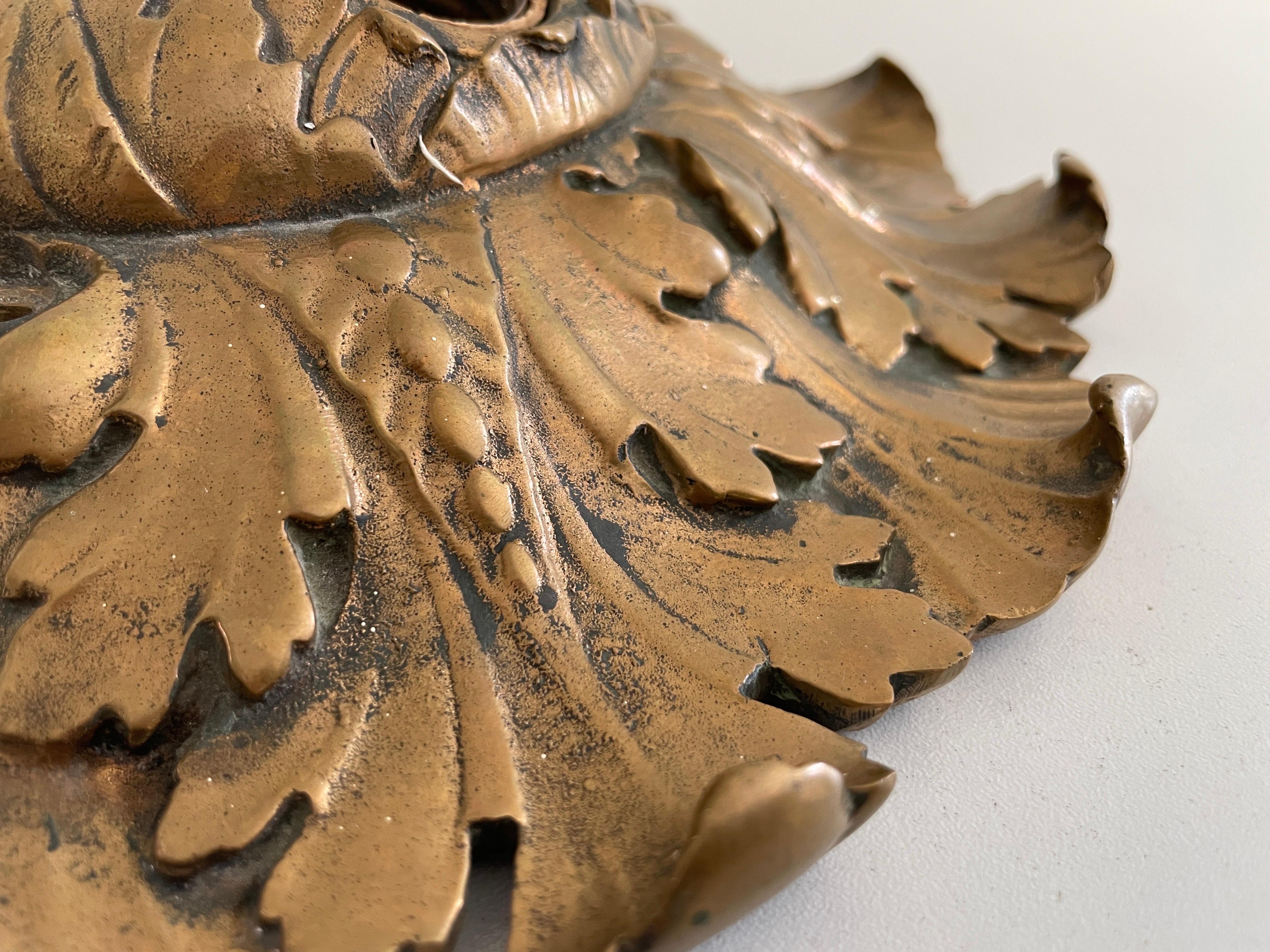 Lampada da soffitto o da parete a 3 prese in bronzo, anni '60, Germania in vendita 1