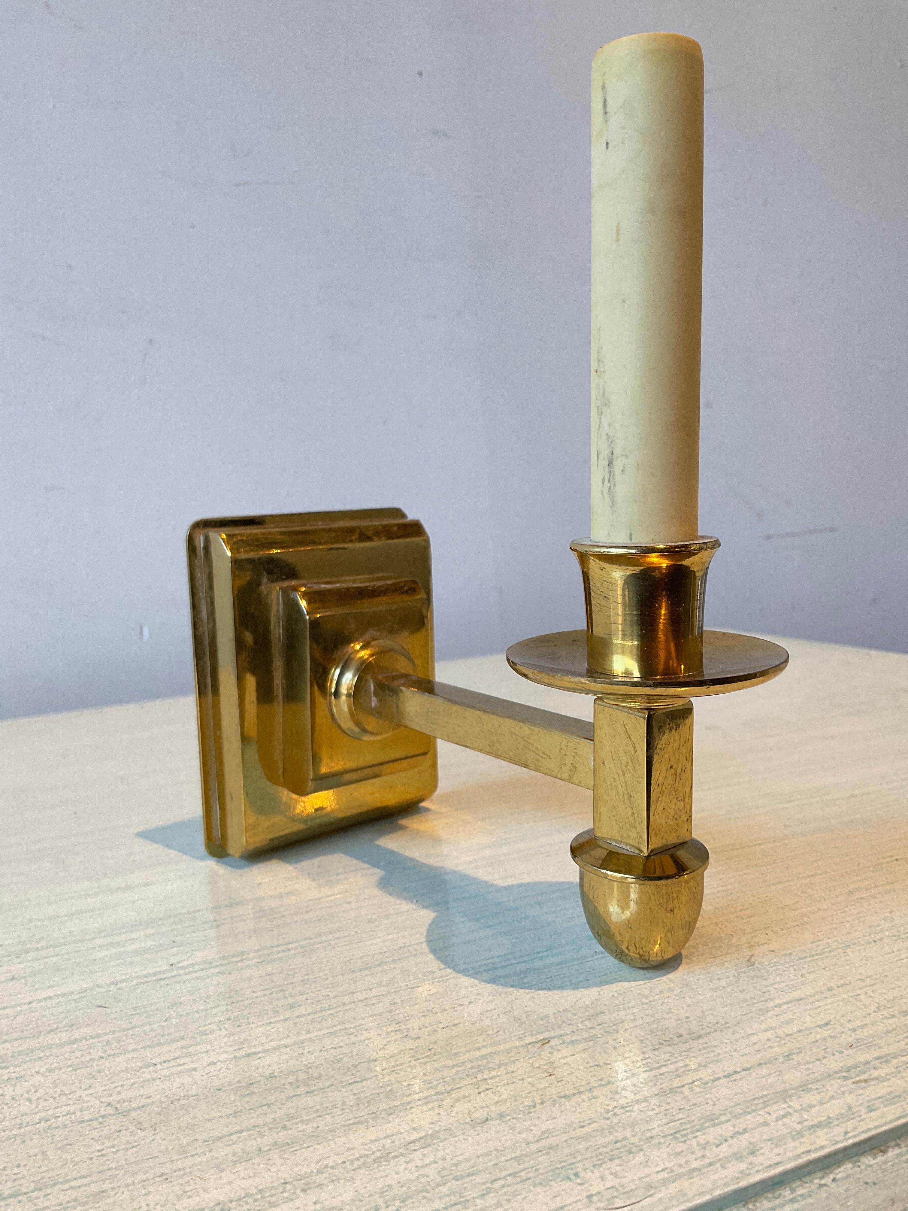 3 Solid Brass Small Sconces For Sale 1