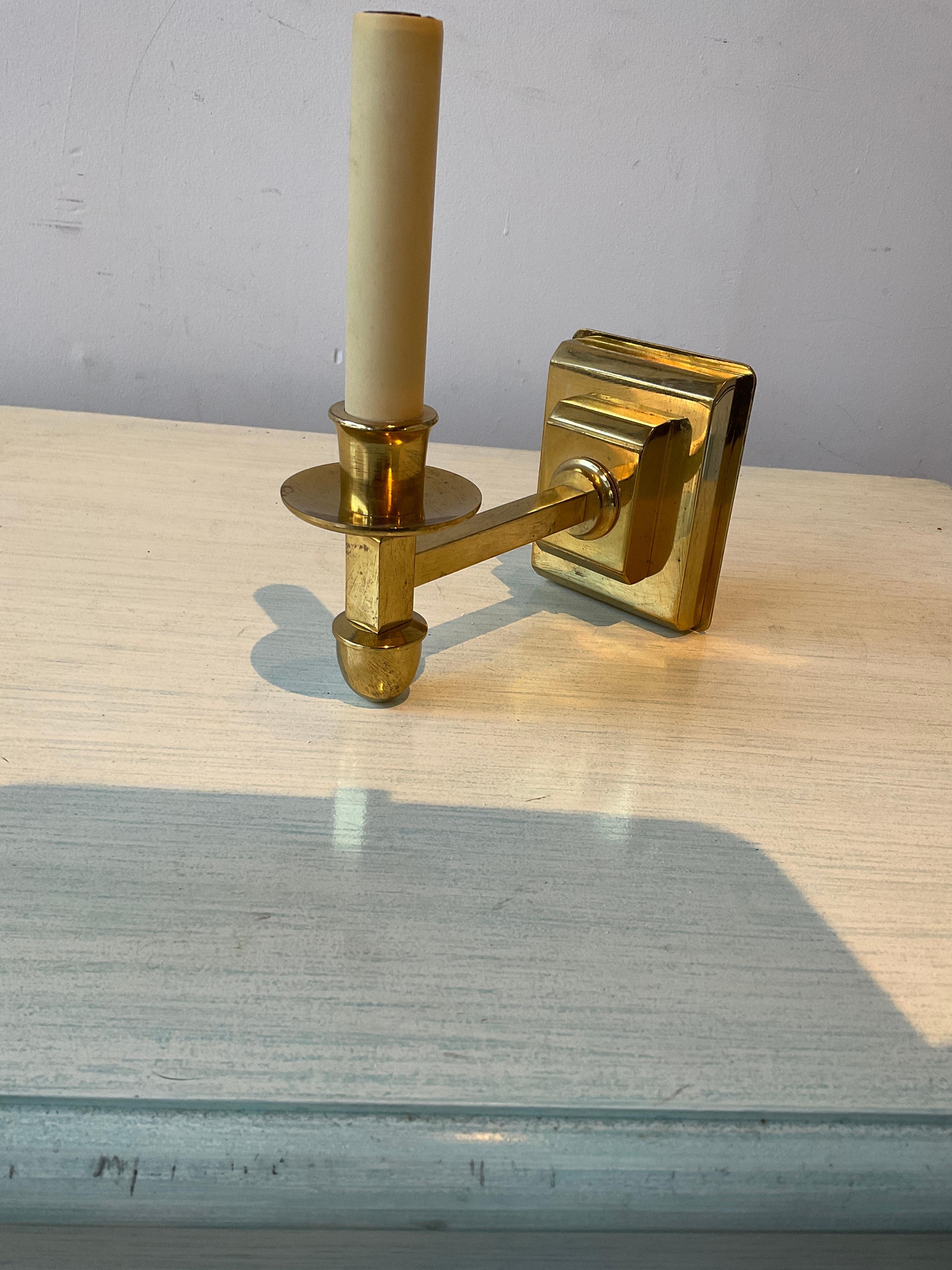 3 Solid Brass Small Sconces For Sale 4