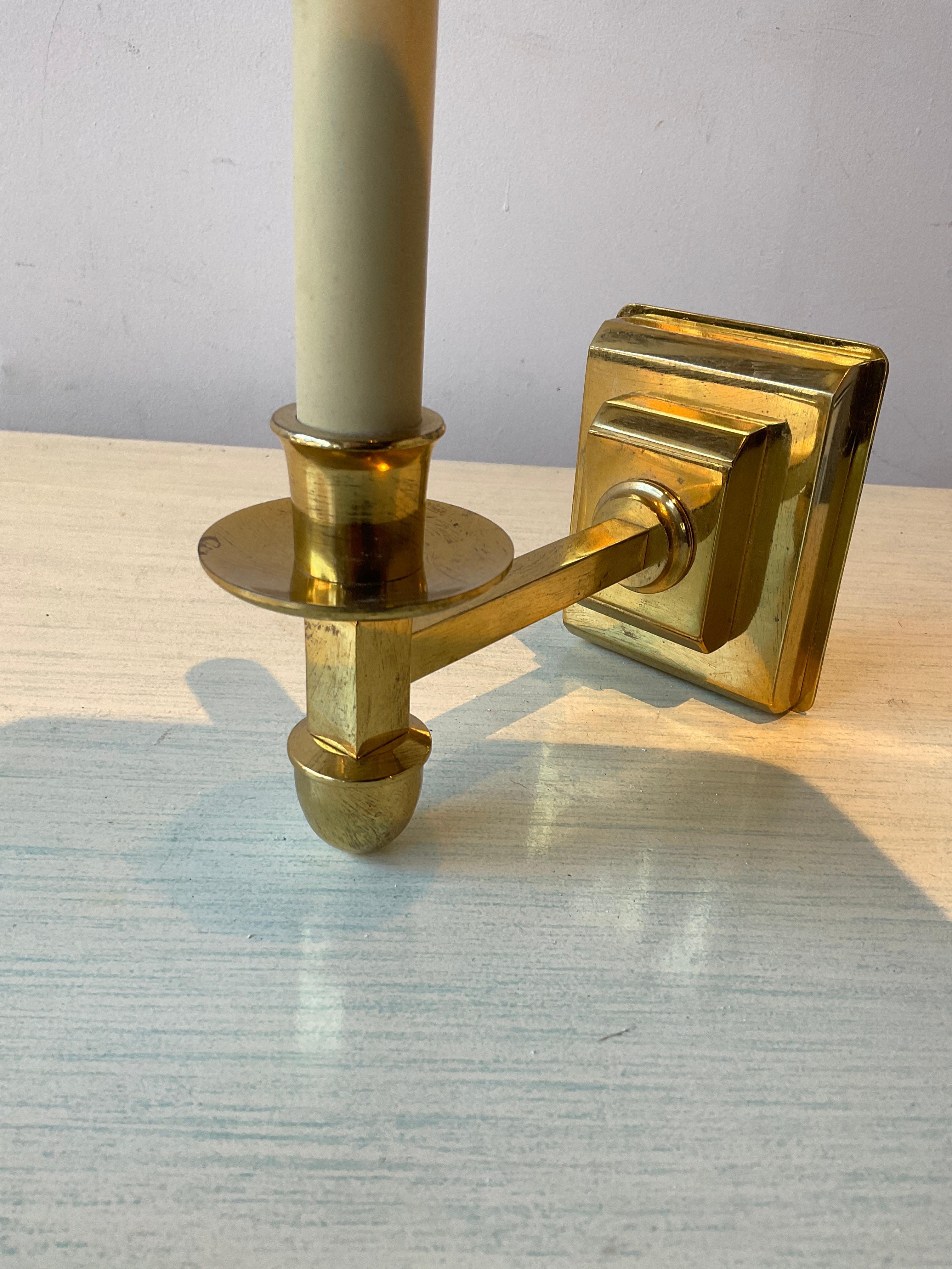 3 Solid Brass Small Sconces For Sale 5