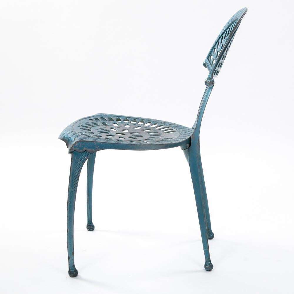 3 chaises espagnoles Turquise Aluminium Vintage d'Oscar Tusquets Blanca des années 1980 en vente 3