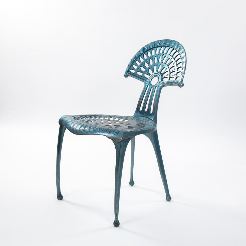 3 chaises espagnoles Turquise Aluminium Vintage d'Oscar Tusquets Blanca des années 1980 en vente 4