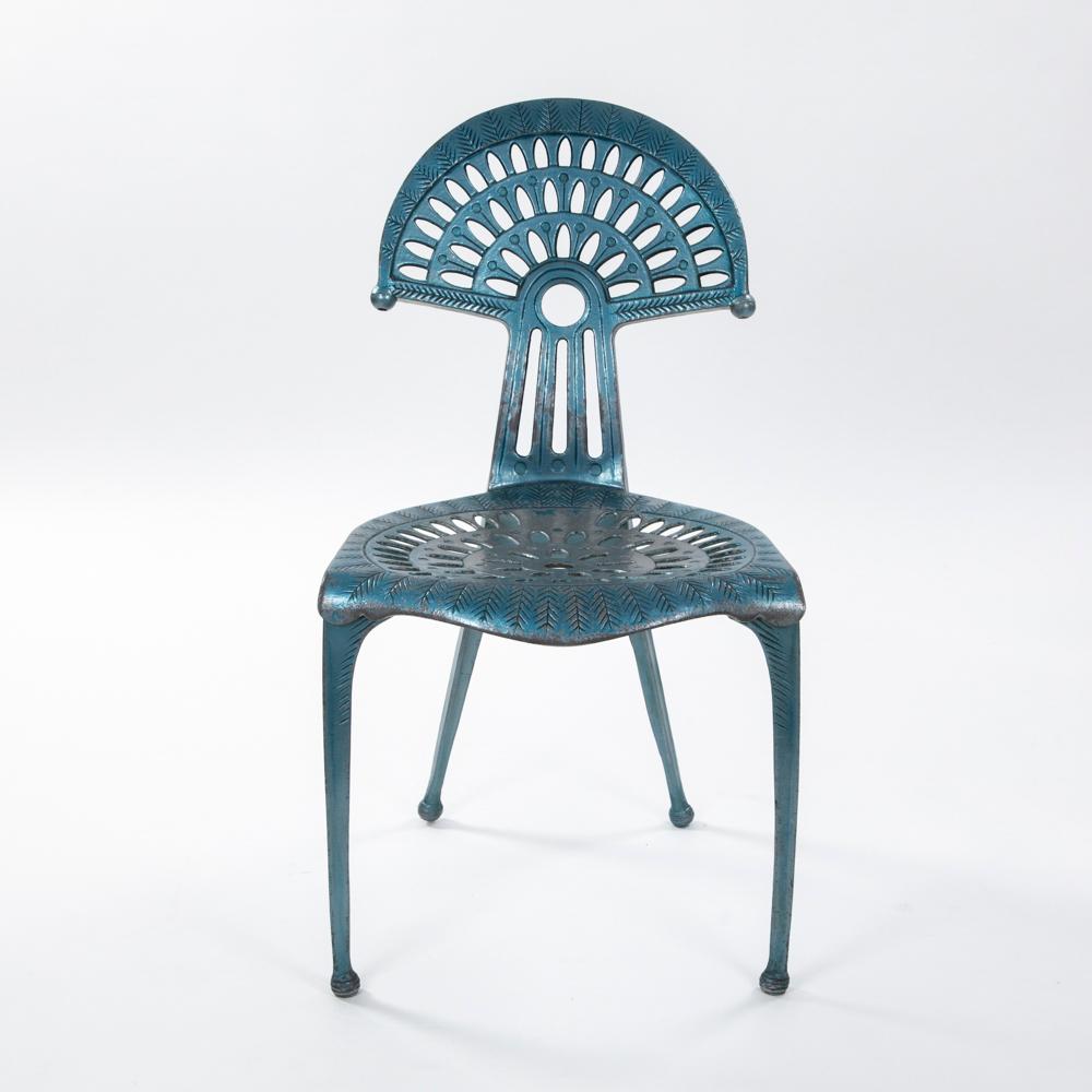 Espagnol 3 chaises espagnoles Turquise Aluminium Vintage d'Oscar Tusquets Blanca des années 1980 en vente