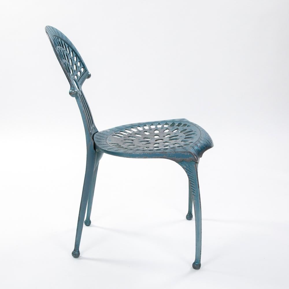 3 chaises espagnoles Turquise Aluminium Vintage d'Oscar Tusquets Blanca des années 1980 Bon état à Salzburg, AT