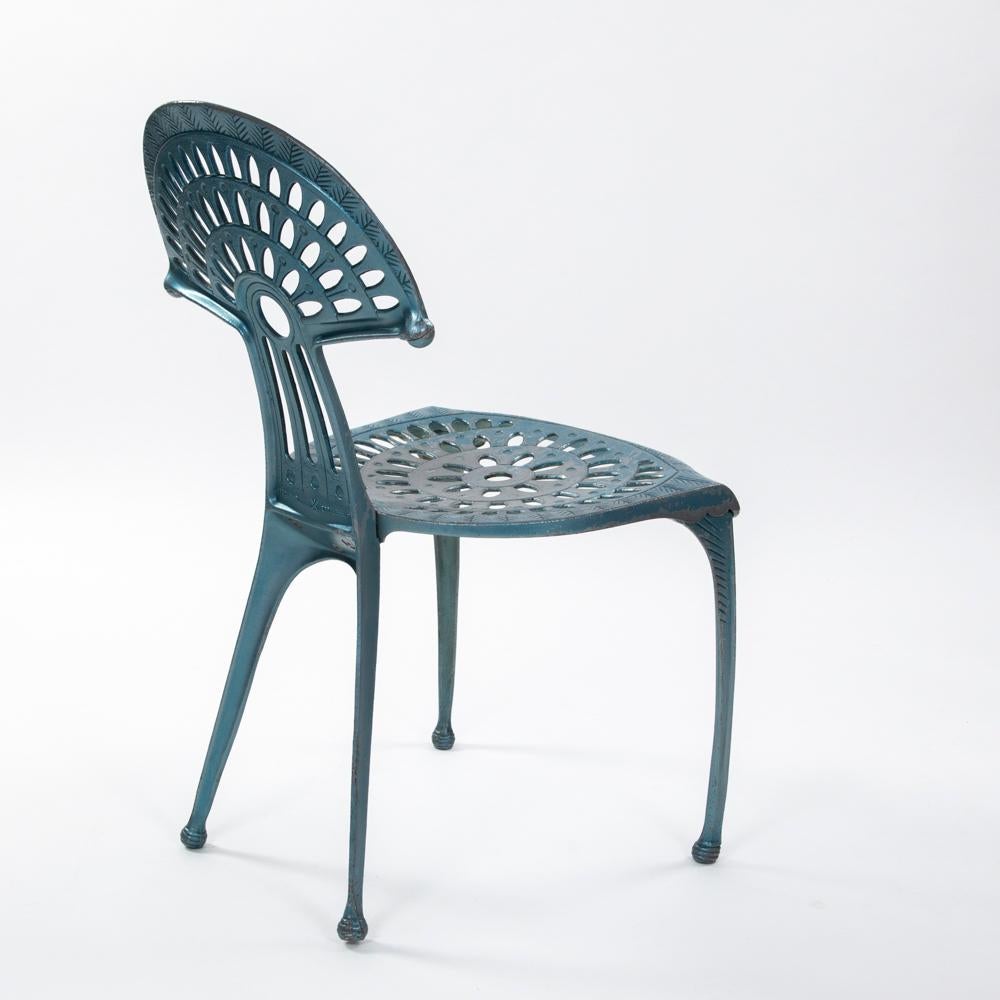 Fin du 20e siècle 3 chaises espagnoles Turquise Aluminium Vintage d'Oscar Tusquets Blanca des années 1980 en vente