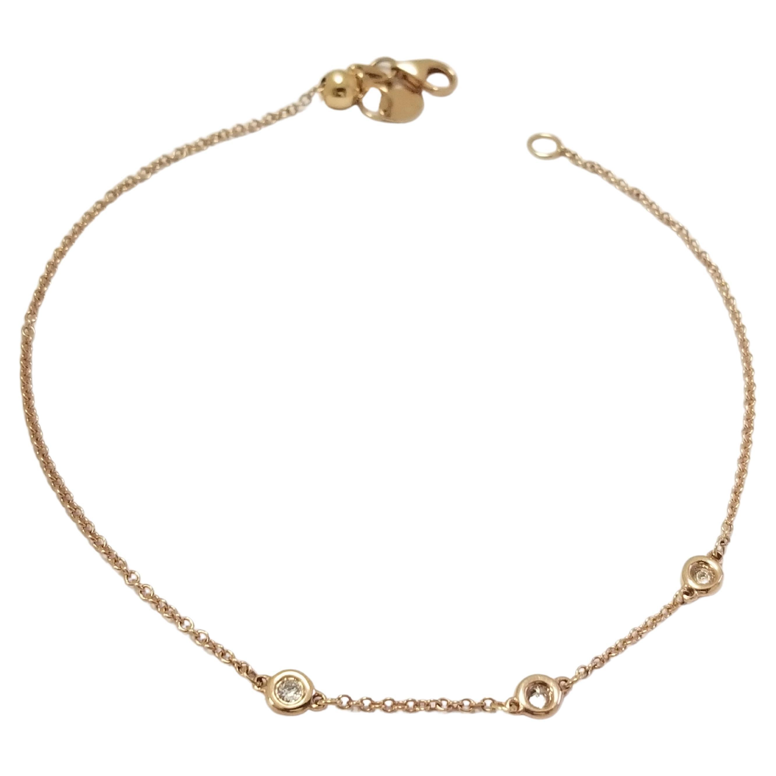 4mm Beaded Bracelet Small Heart - Gold Black main image 1