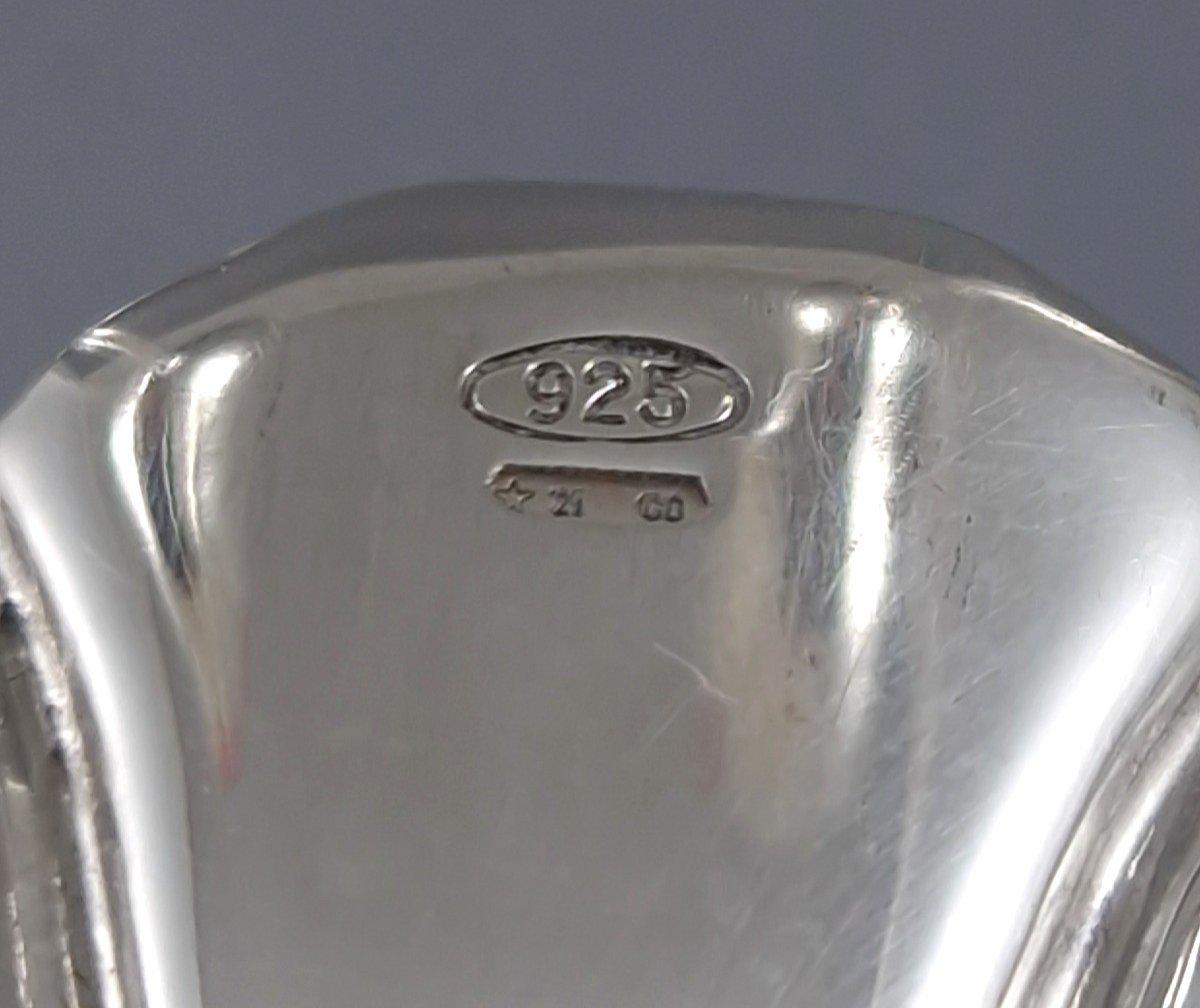 3 candelabros tulipán de plata de ley en venta 1