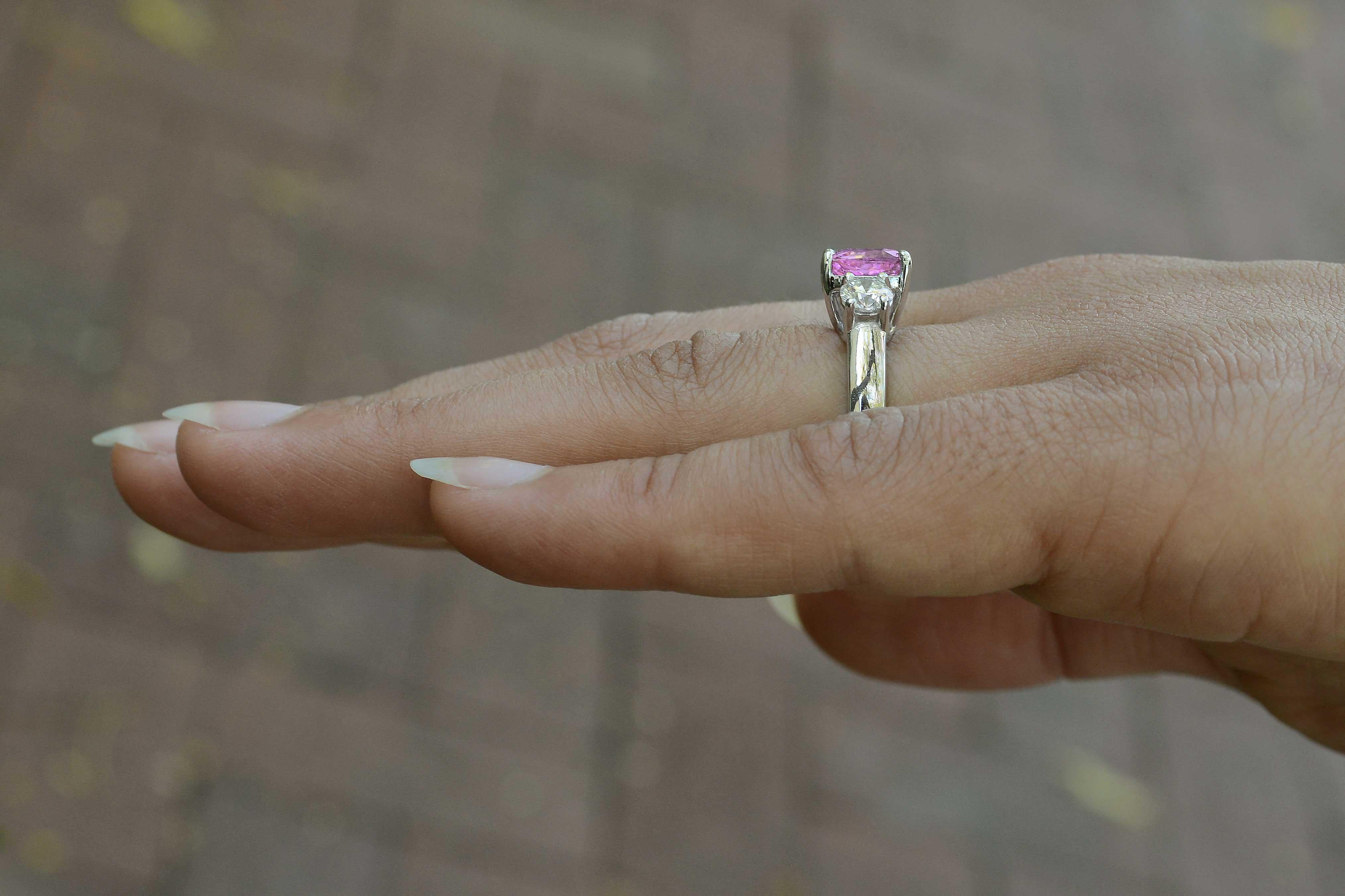 pink sapphire ring