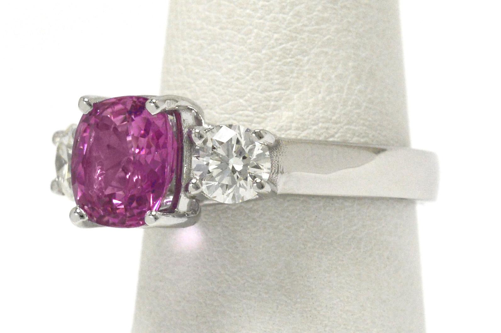 antique pink diamond ring