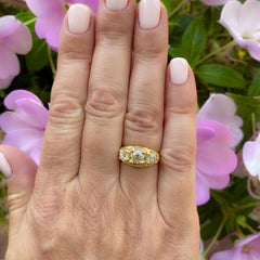 3-Stone Diamond & 18k Gold Ring