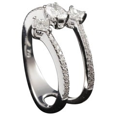 3-Stone Diamond Fashion Ring in 18 Karat Gold