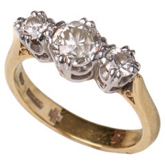 Antique 3 Stone Diamond Ring, Early 20th Century