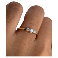 3 Stein Moissanite Round Cut Verlobungsring 925 Sterling Silber Hochzeit Geschenk.