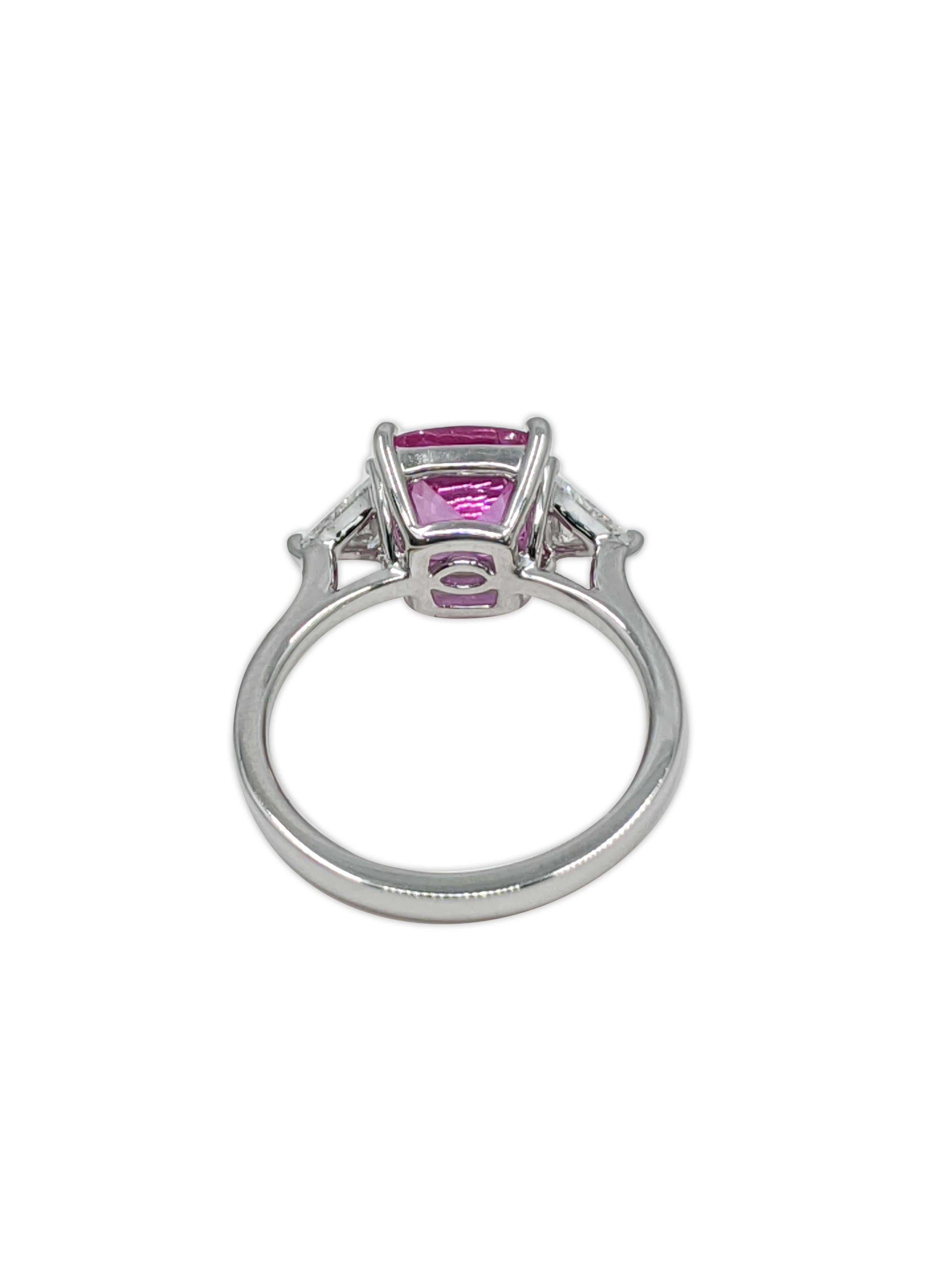 3 carat pink sapphire ring