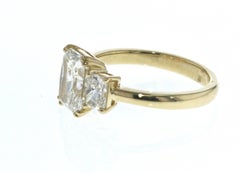 3-Stone Radiant Diamond Engagement Ring