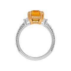 3-Stone Ring with 5.02ct Yellow Sapphire