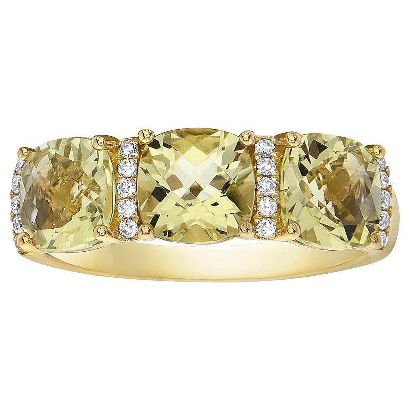 3 Stone Semi-Precious Ring