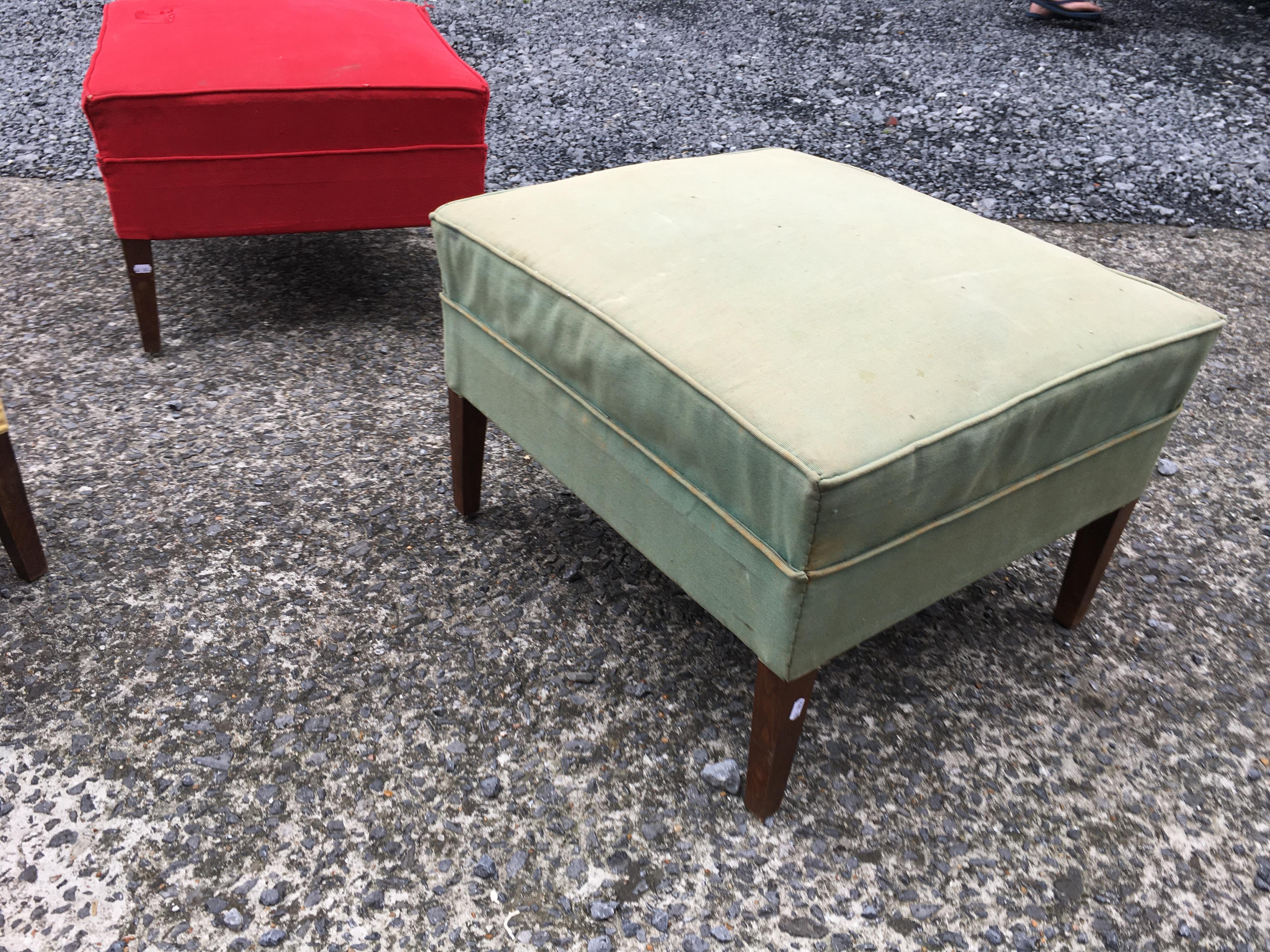Mid-20th Century 3 Stools from the French Reconstruction Period, circa 1950 Fabric to Change For Sale