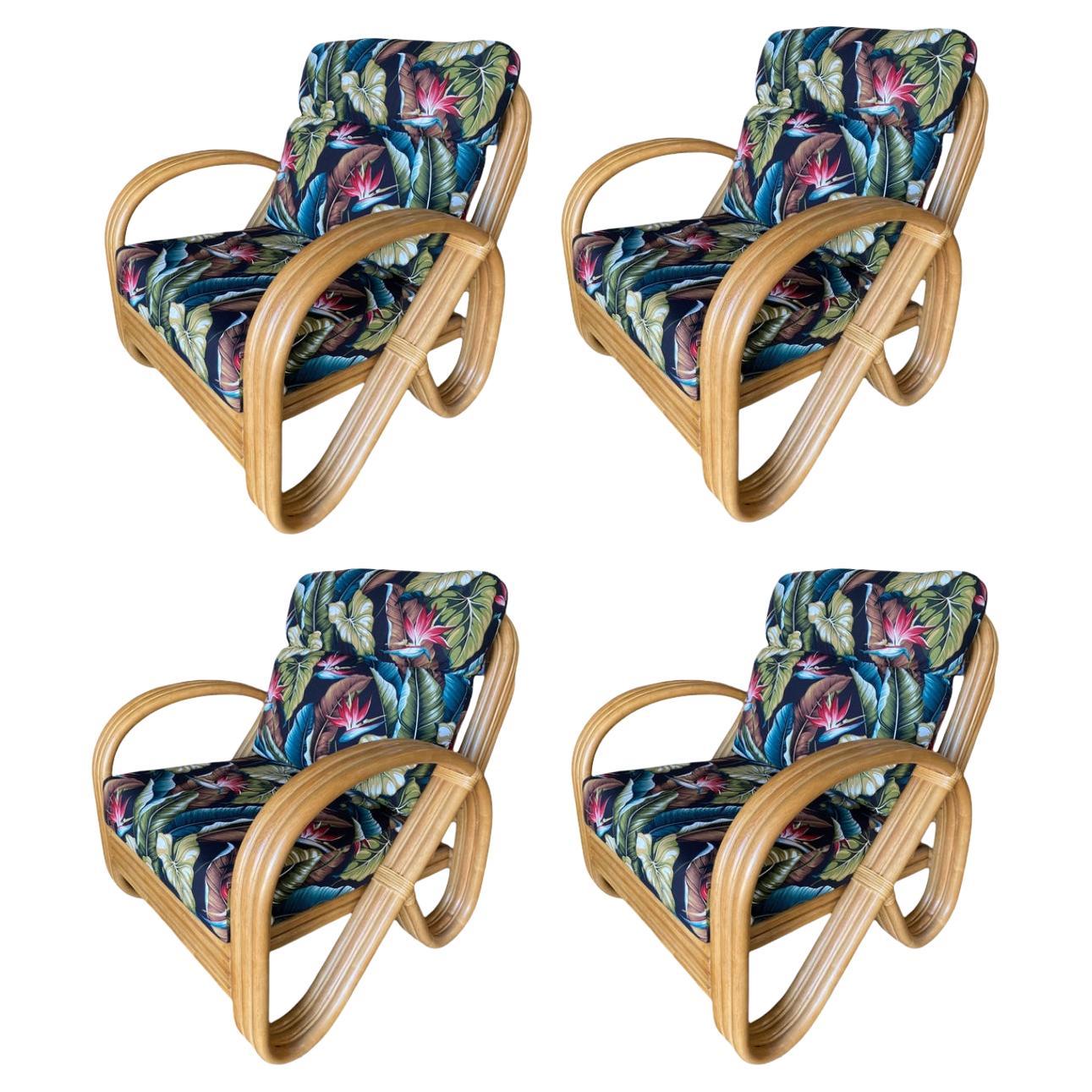 3 Strand 3/4 Pretzel Chairs Set of 4 For Sale