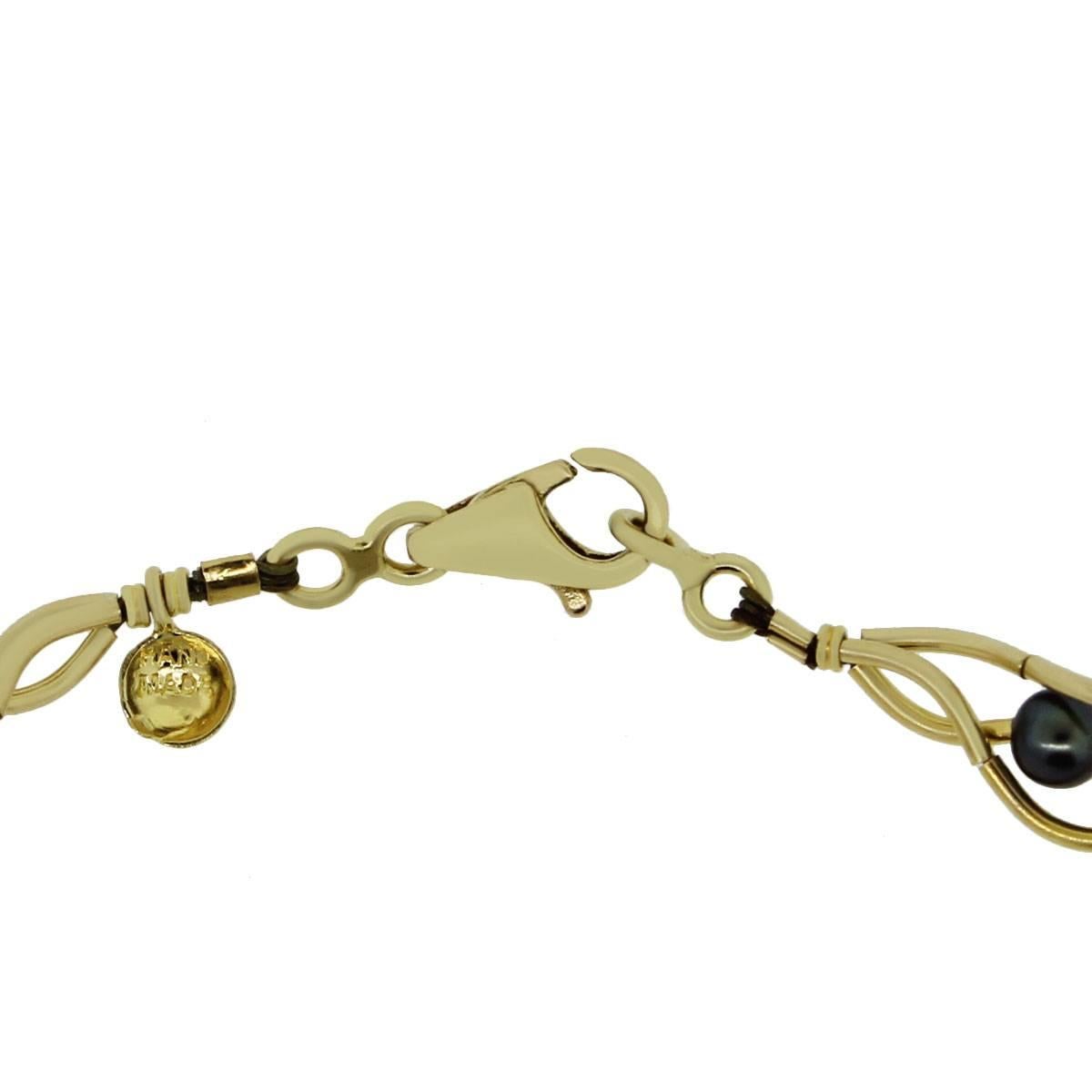 Three Strand Gemstone Necklace In Excellent Condition In Boca Raton, FL