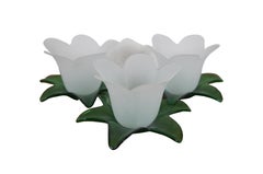 3 Studio A Nova Portugal Portacandele Vaso Votivo in Vetro Smerigliato Bianco Tulipano 8"