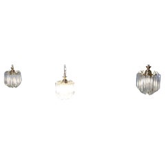 3 Stunning Art Deco Crystal Chandeliers  These are superb pieces from France