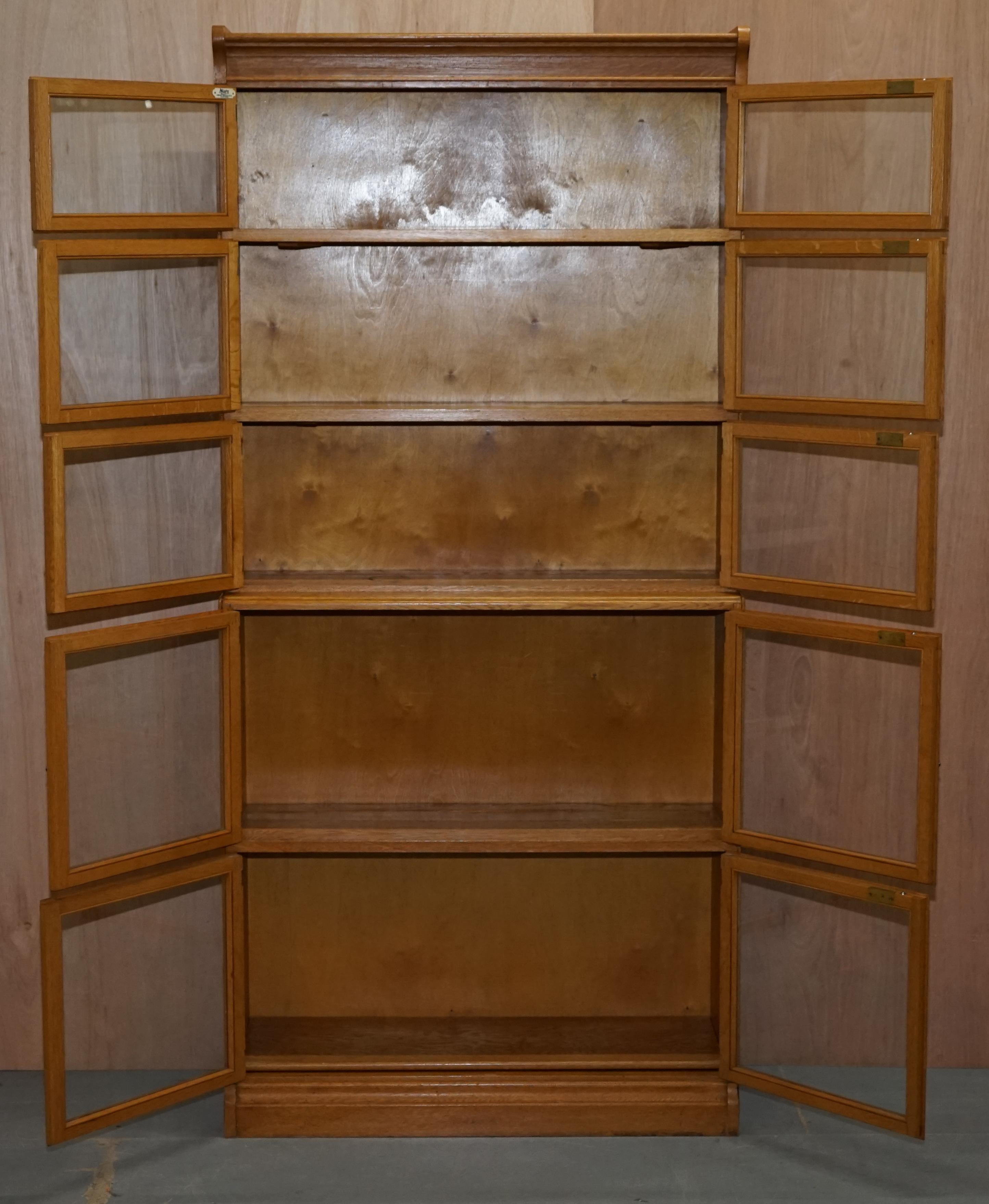 3 Stunning Very Rare 1900 Minty Oxford Library Stacking Bookcases Globe Wernicke 3