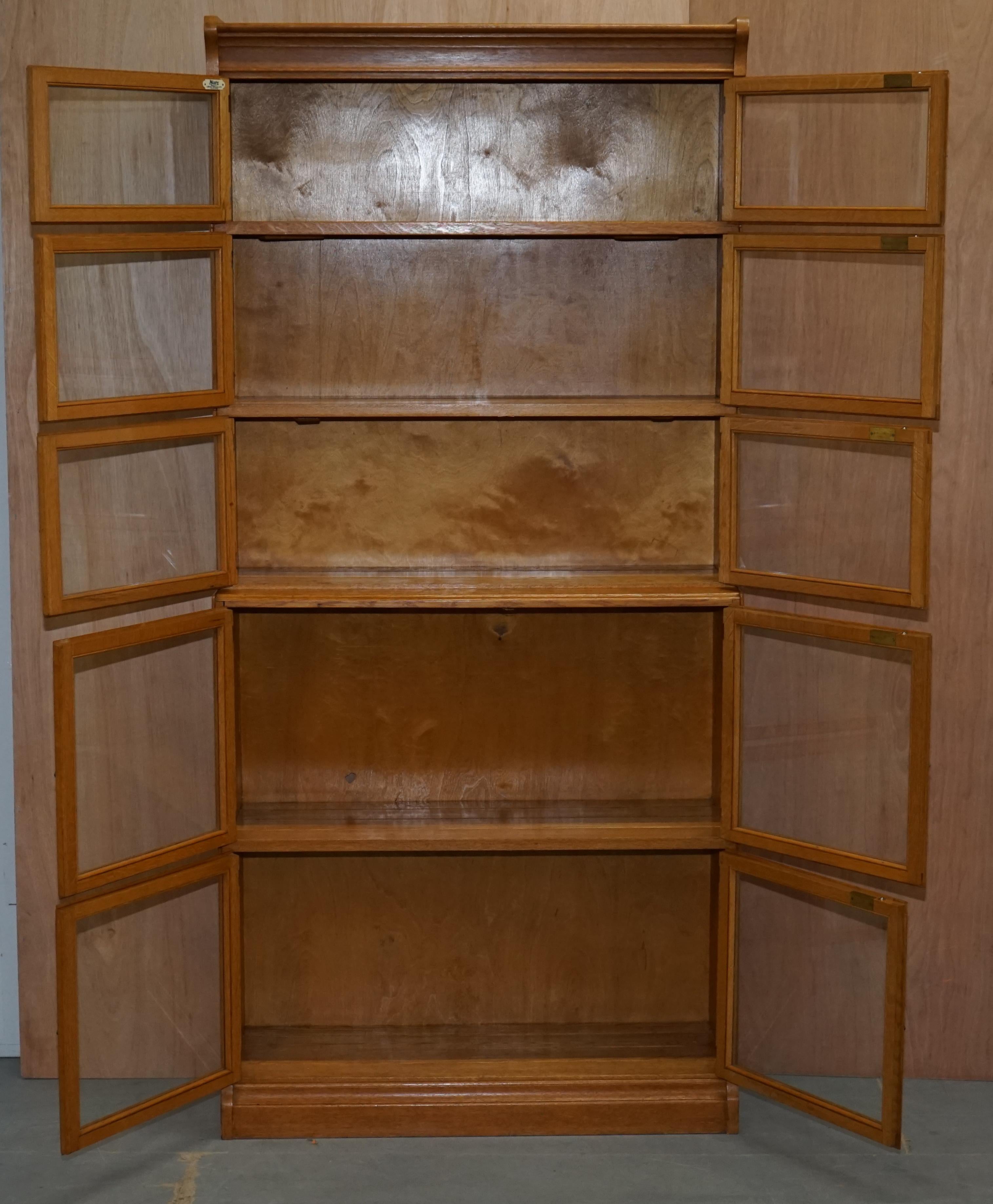 3 Stunning Very Rare 1900 Minty Oxford Library Stacking Bookcases Globe Wernicke 7