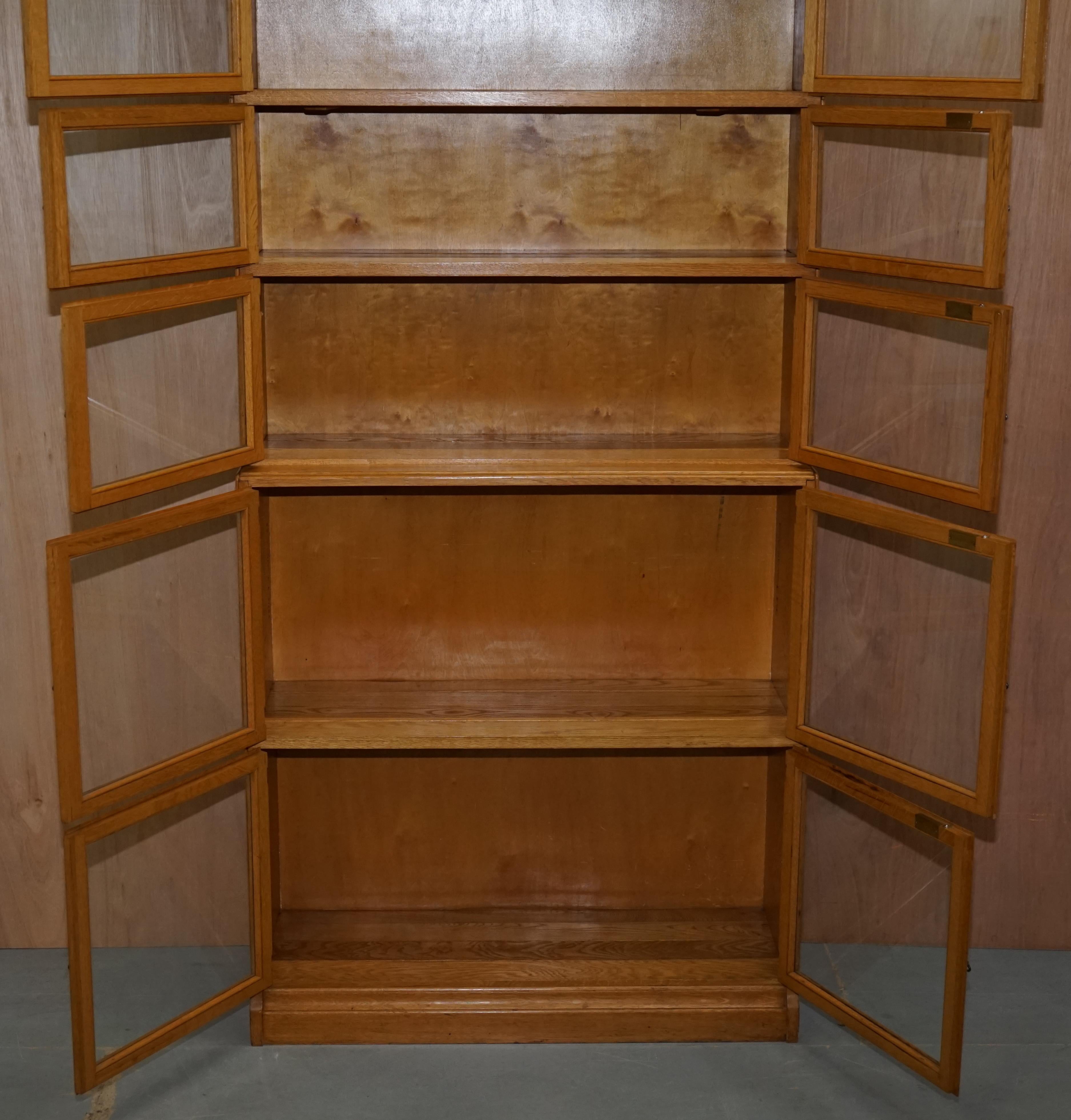 3 Stunning Very Rare 1900 Minty Oxford Library Stacking Bookcases Globe Wernicke 11