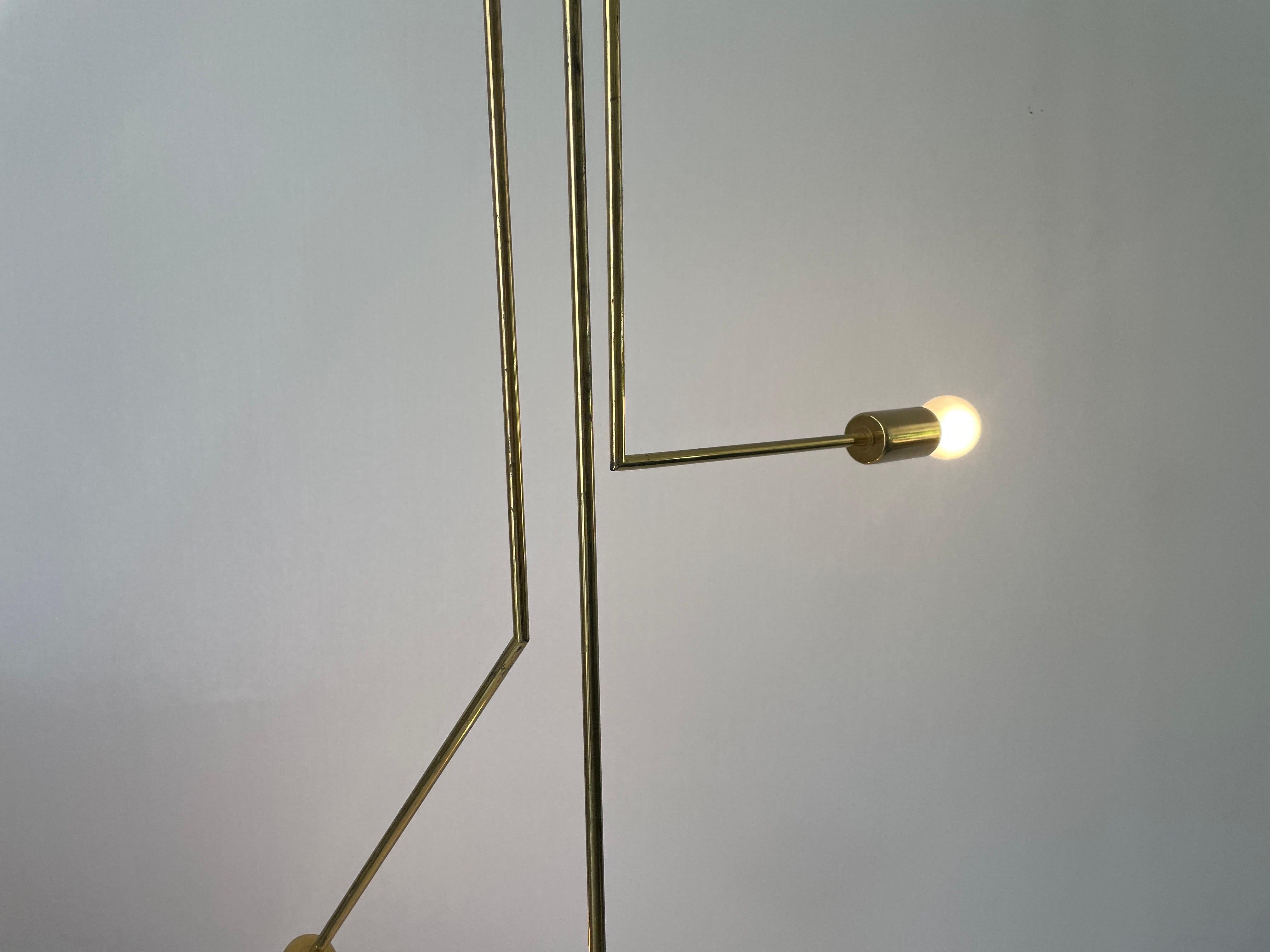 Lámpara de techo empotrada Sputnik de latón de diseño italiano armada de 3 alturas, años 70, Italia en venta 6